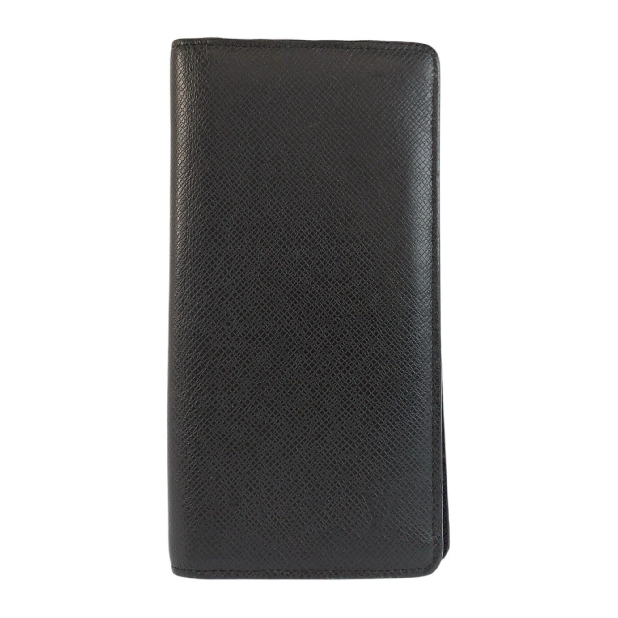 Louis Vuitton Black Noir Taiga Leather Coin Purse/Coin Case (Pre-Owned)