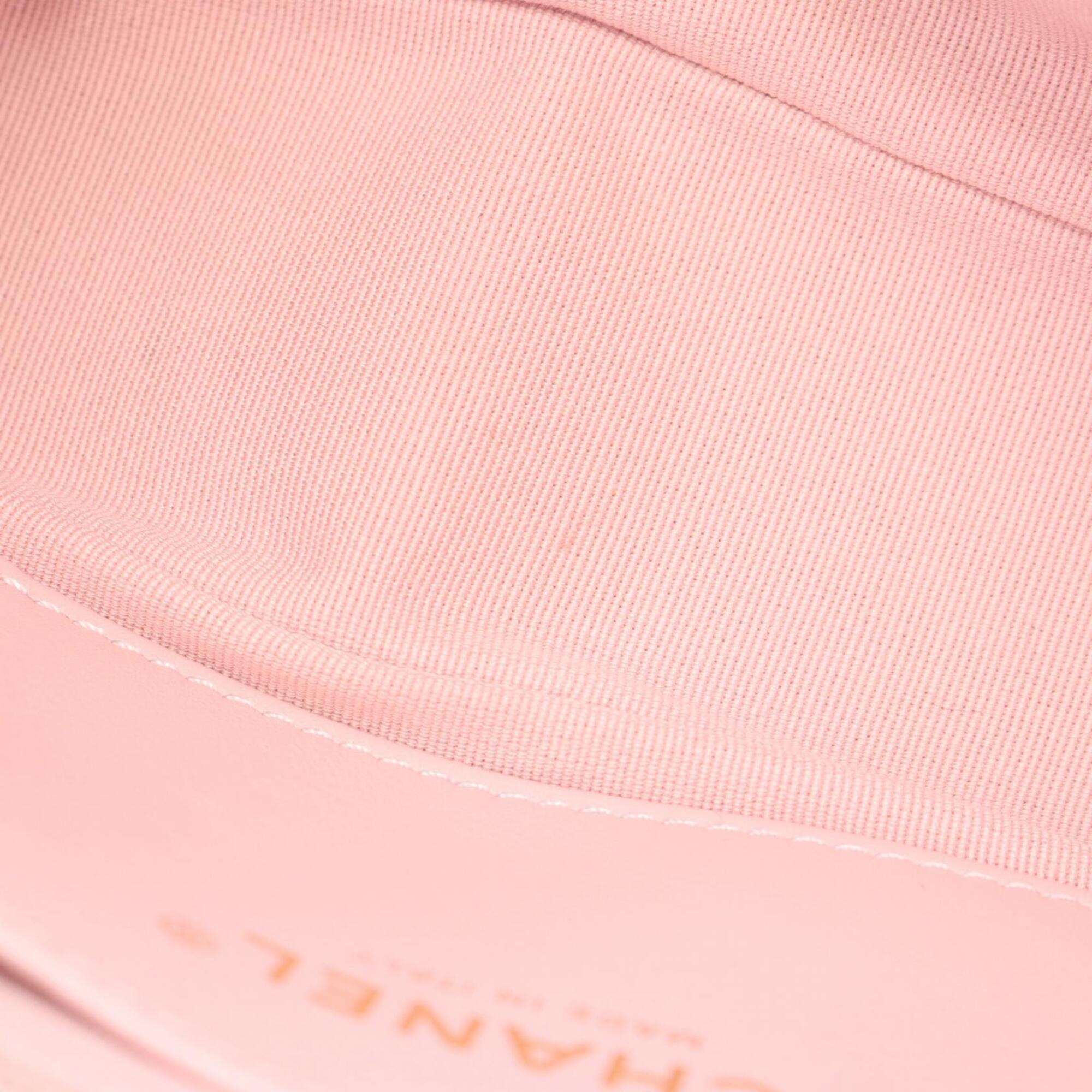 Chanel Pink Grained Calfskin Handbag Shoulder Bag (Pre-Owned)