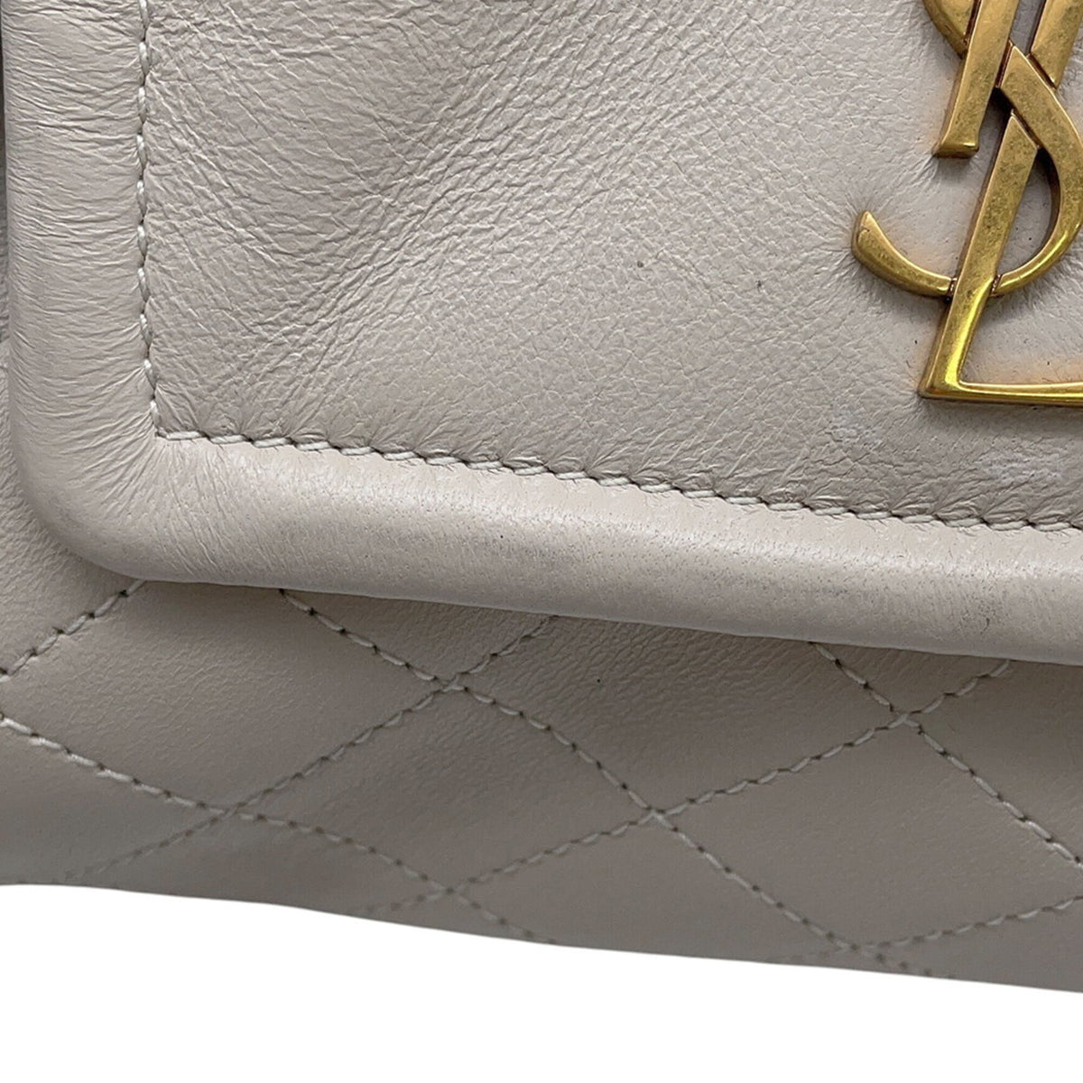 Saint Laurent White Leather Shoulder Bag (Pre-Owned)