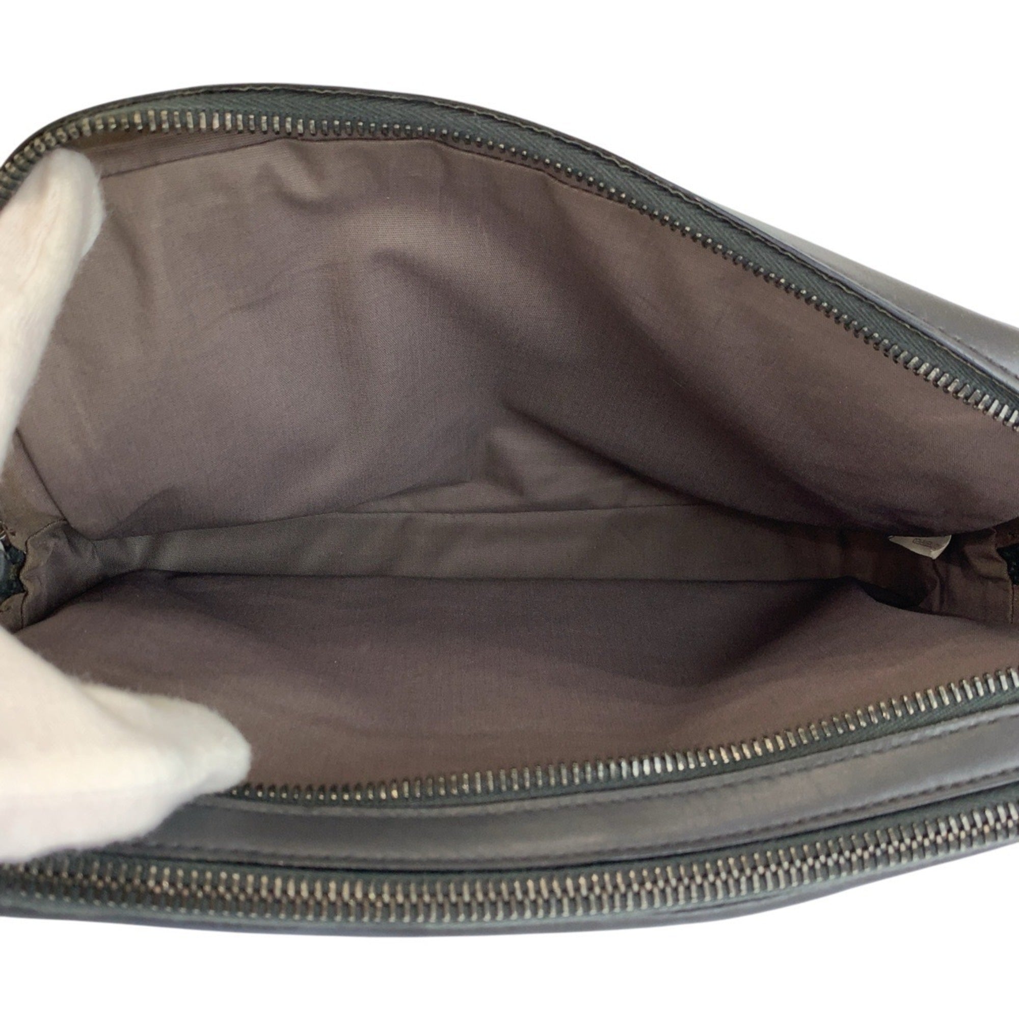 Bottega Veneta Gray Intrecciato Clutch Bag (Pre-Owned)