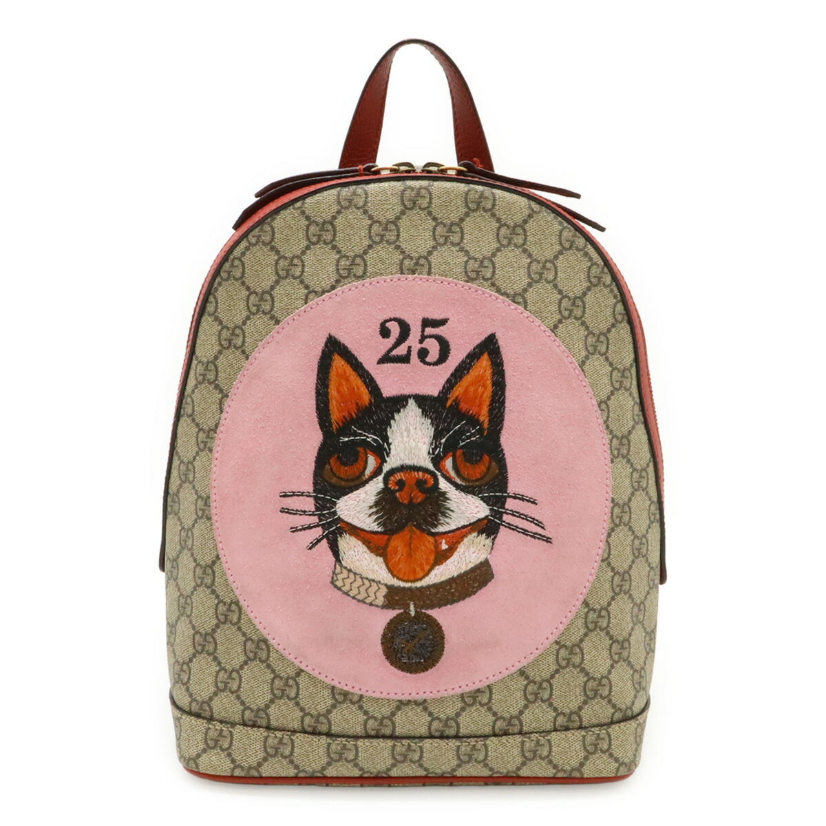 Gucci Beige Green Pink Gg Supreme Backpack (Pre-Owned)