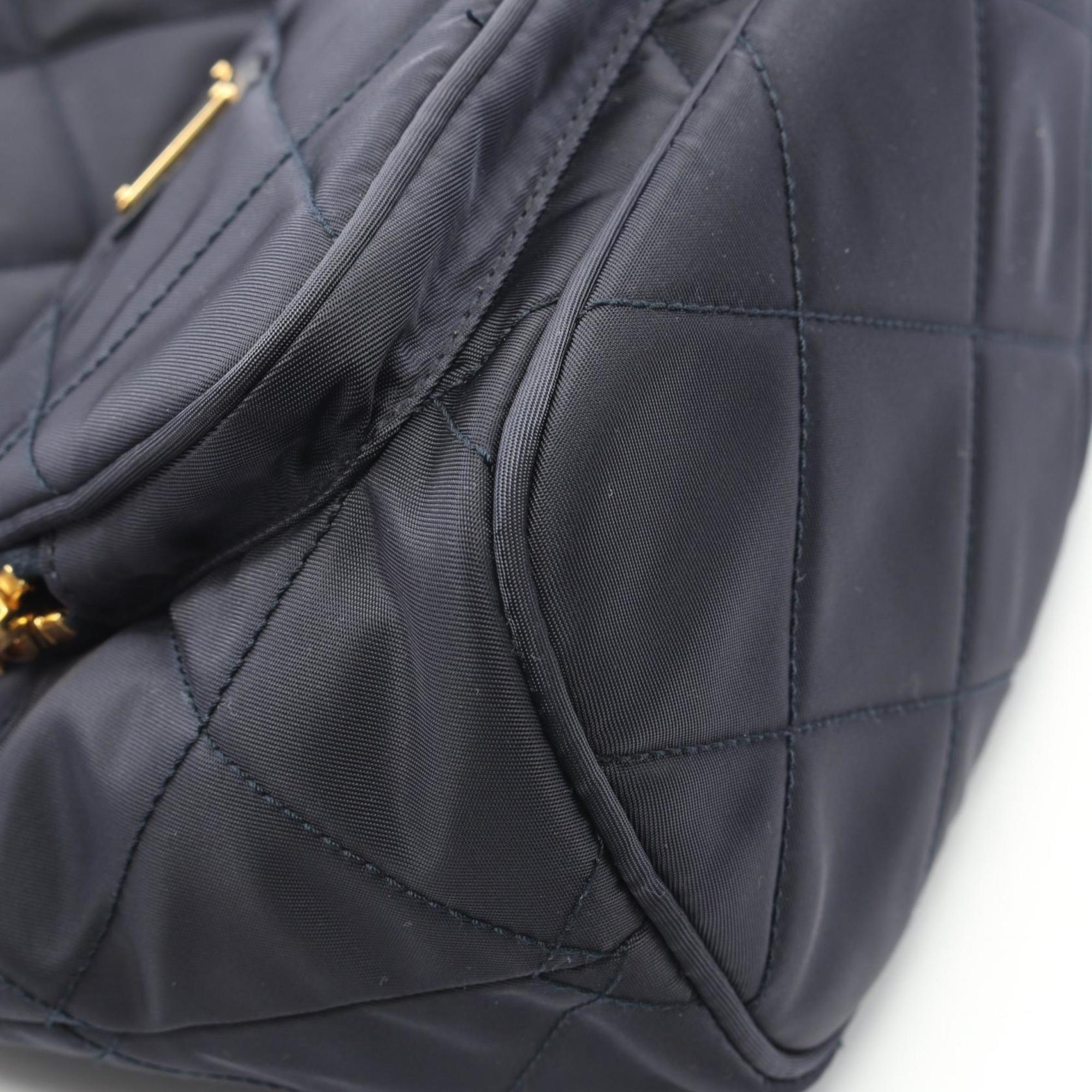 Prada Navy Nylon Saffiano Handbag (Pre-Owned)