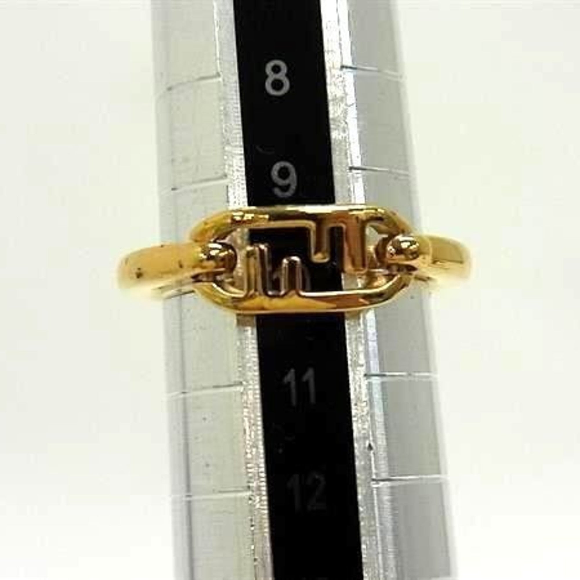 Fendi Gold Metal Band Ring (Pre-Owned)
