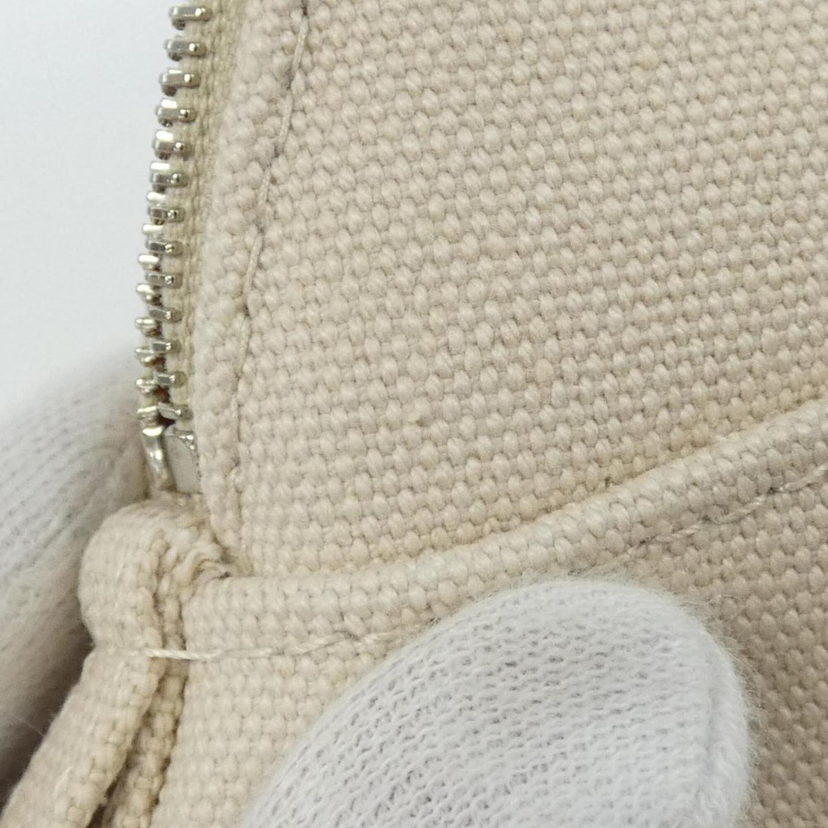 Hermes Natural Canvas Handbag Pouch (Pre-Owned)