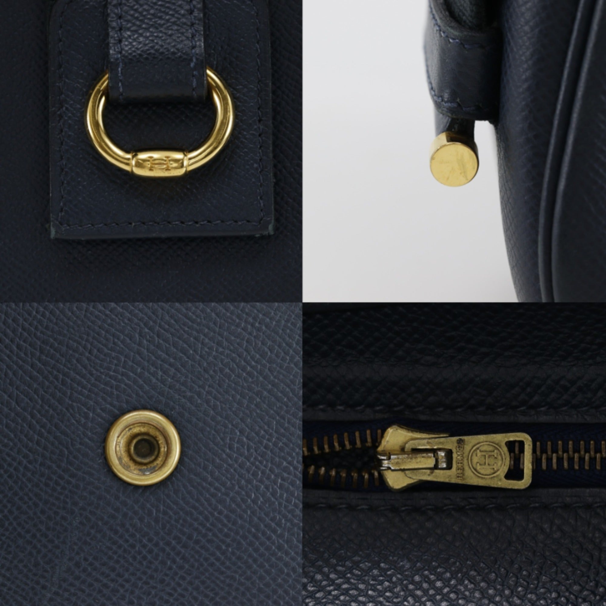 Hermes Black Courchevel Leather Shoulder Bag (Pre-Owned)