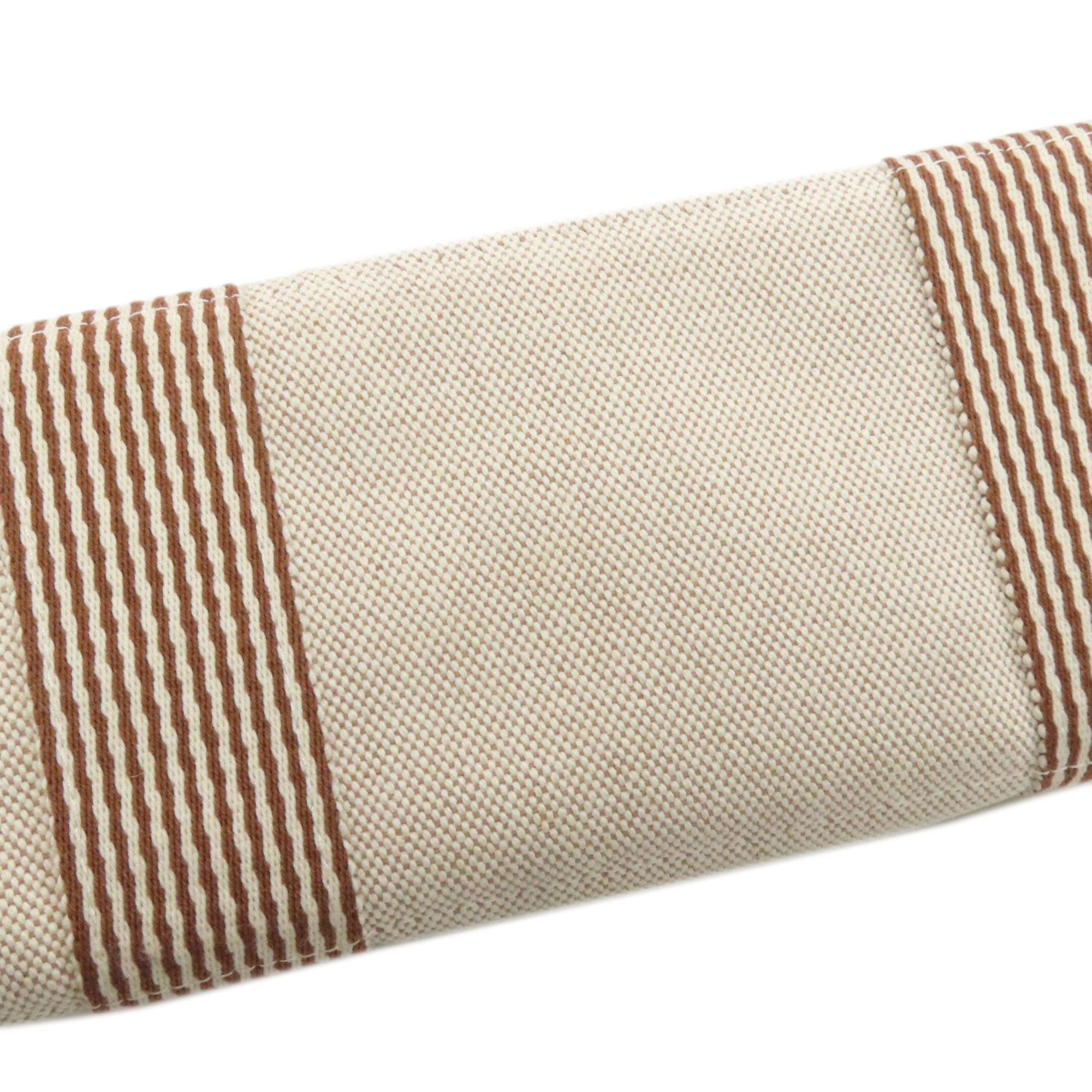 Hermes Beige Canvas Handbag (Pre-Owned)