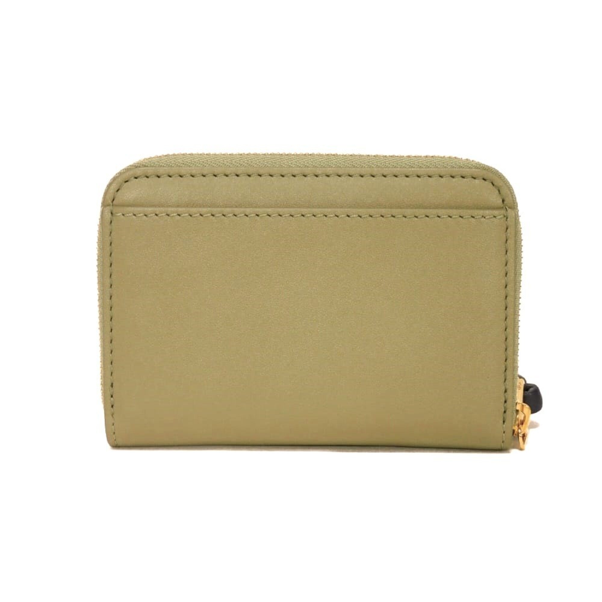 Loewe Green Leather Coin Purse/Coin Case (Pre-Owned)