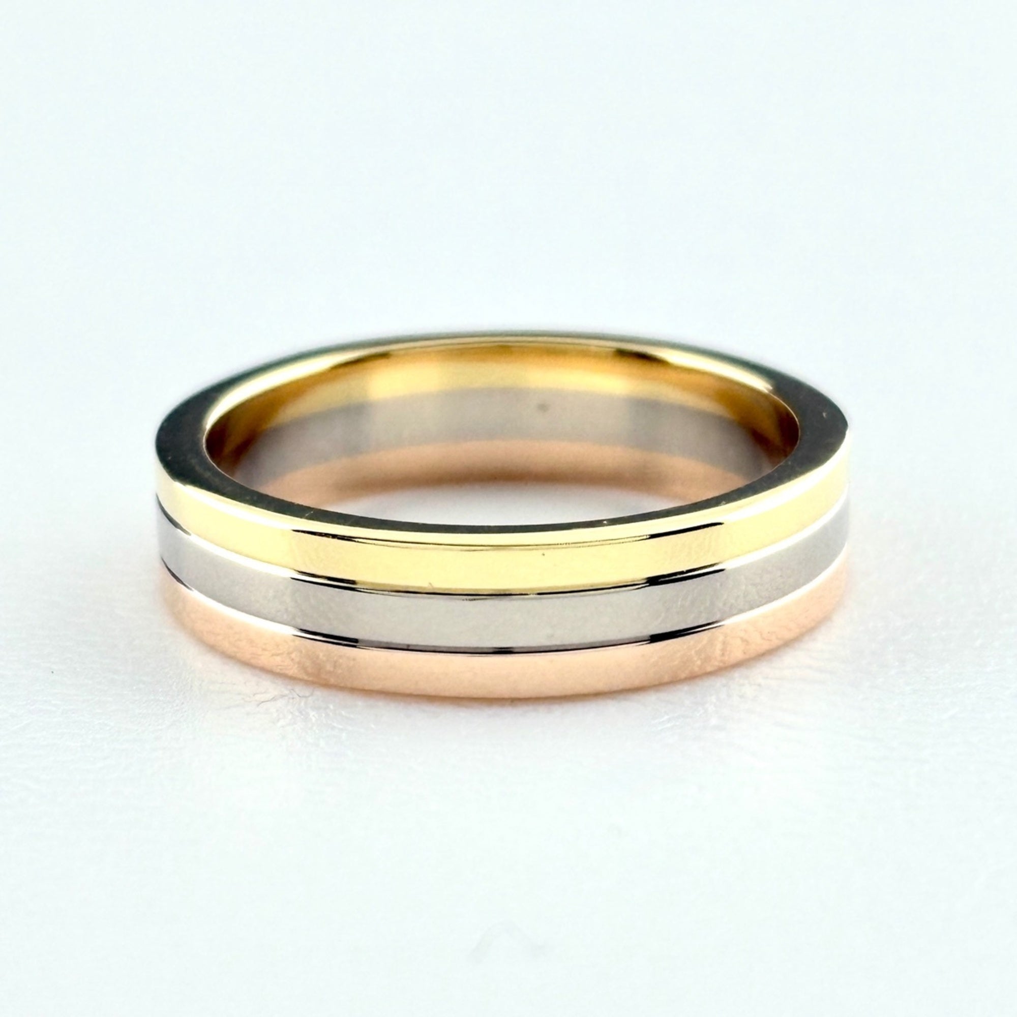 Cartier Pink White Yellow Band Ring (Pre-Owned)