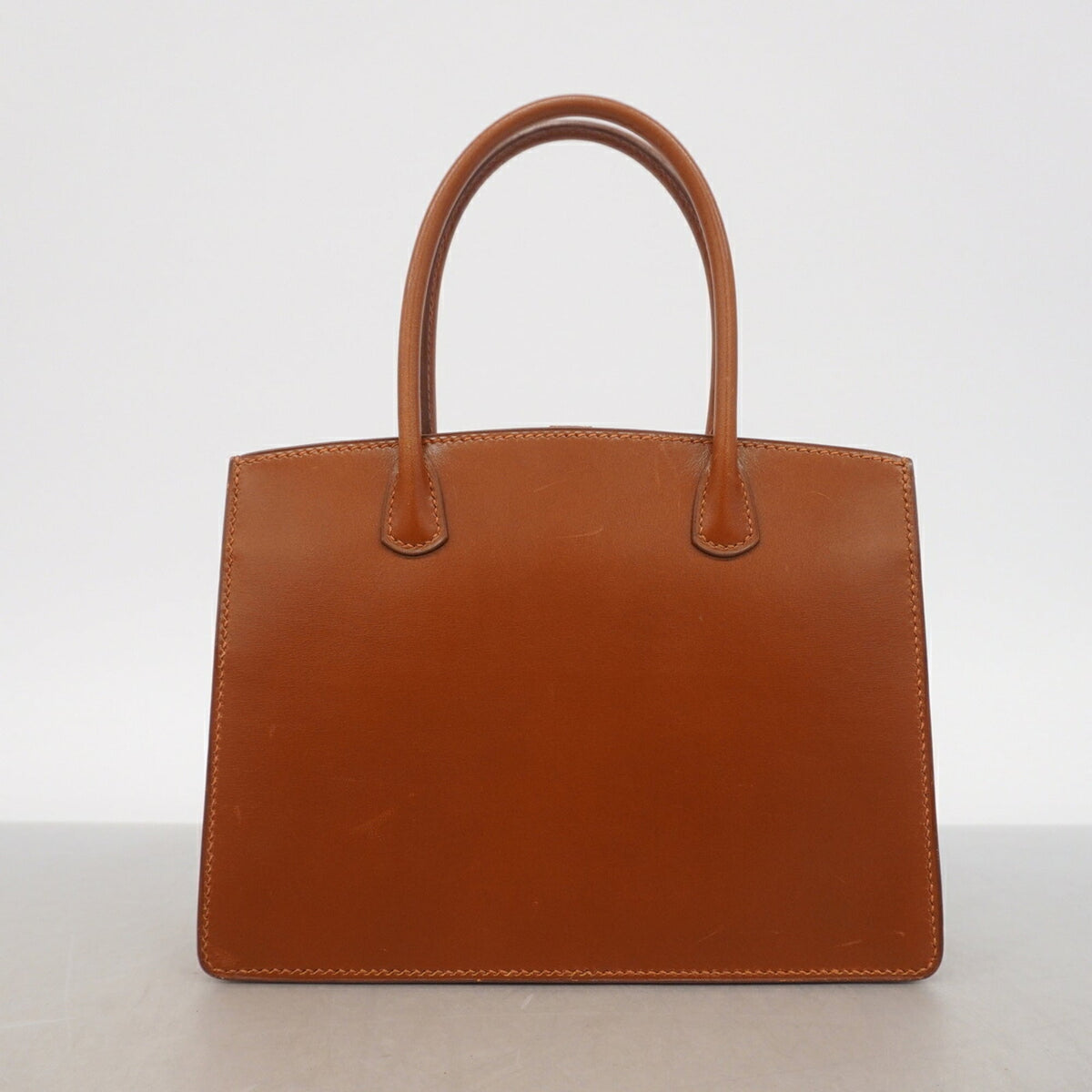 Hermes Noisette Box Calf Leather Handbag (Pre-Owned)