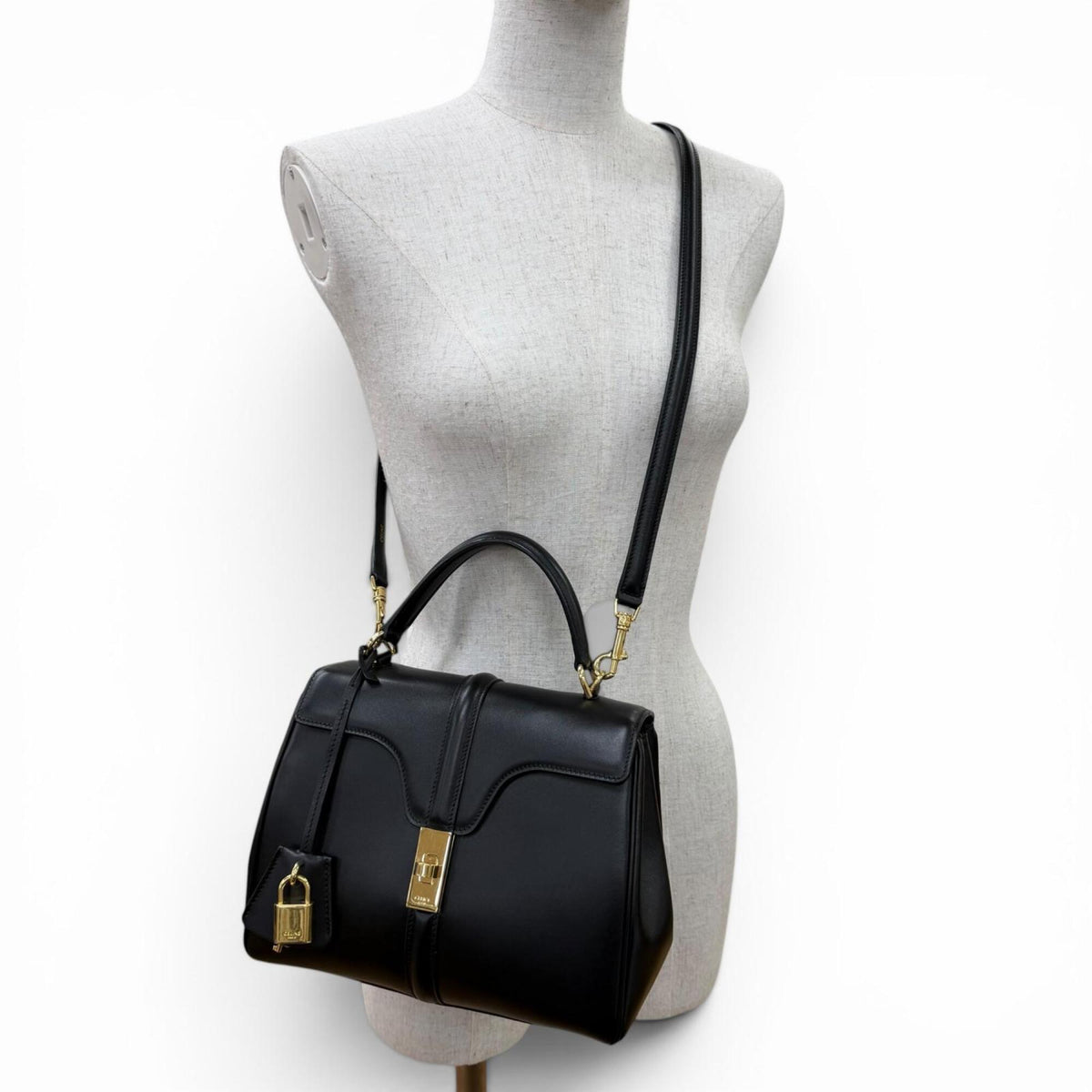 Celine Black Leather Handbag Shoulder Bag (Pre-Owned)