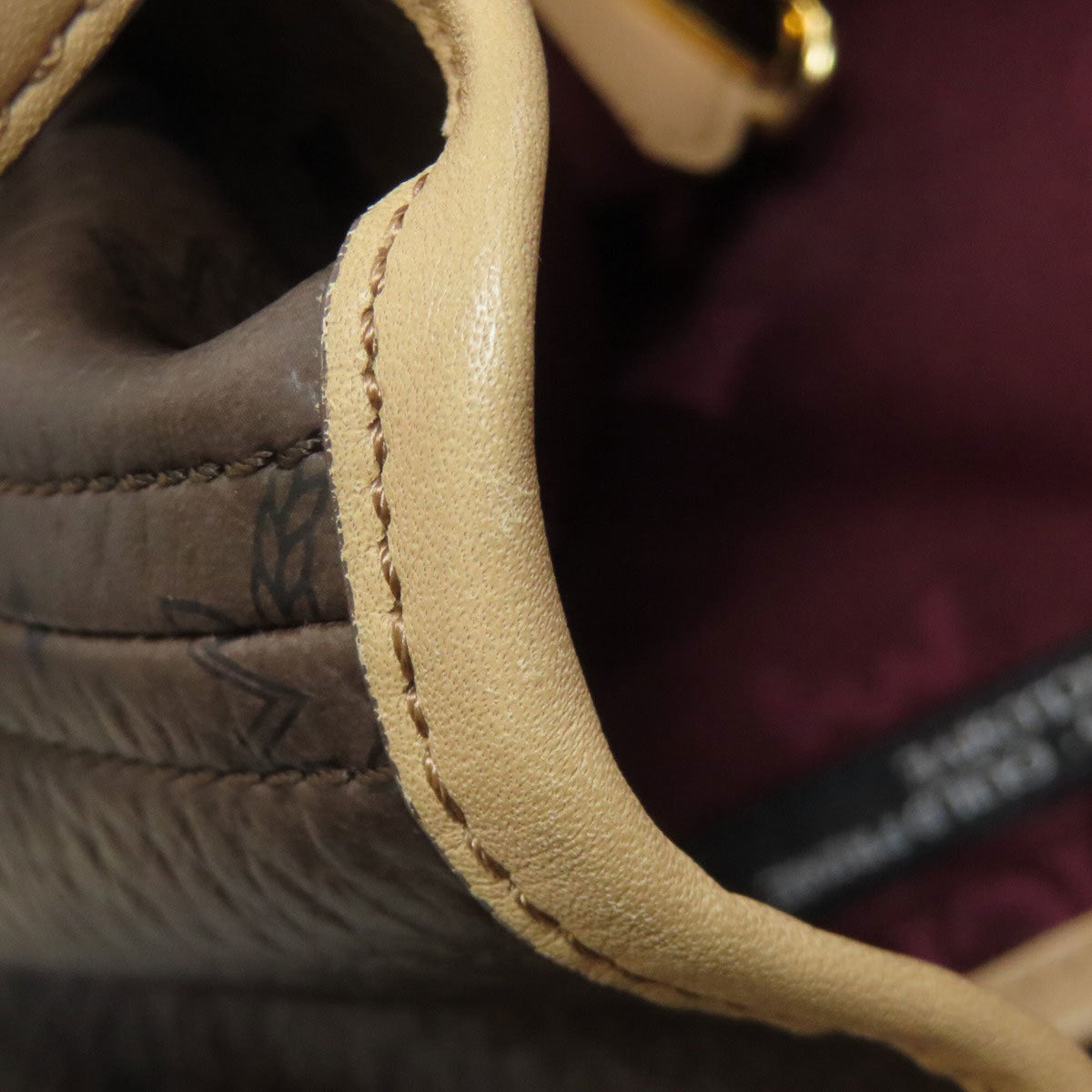 Mcm Beige Dark Brown Pvc Tote Bag (Pre-Owned)