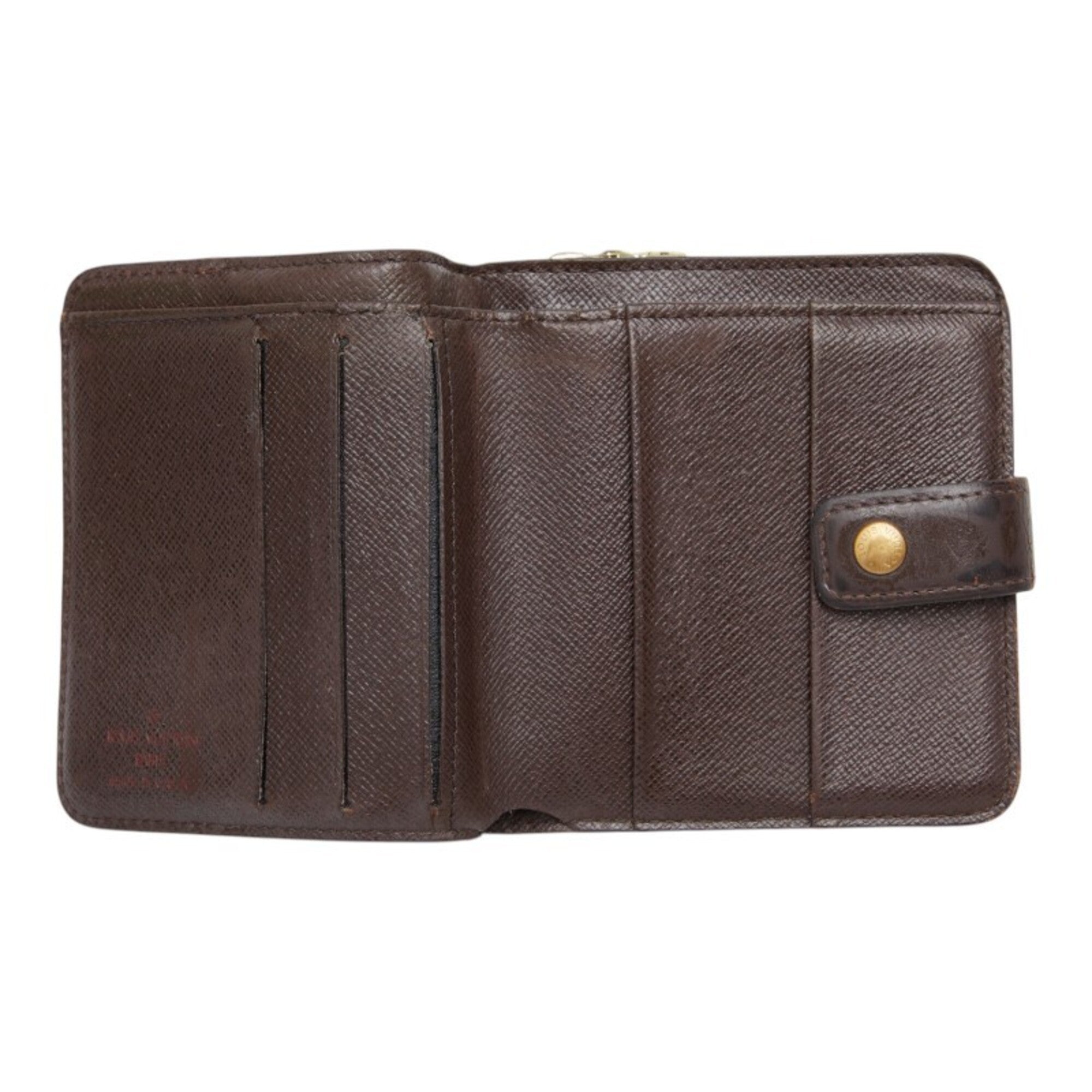 Louis Vuitton Damier Brown Ebene Pvc Leather Wallet (Bi-Fold) (Pre-Owned)