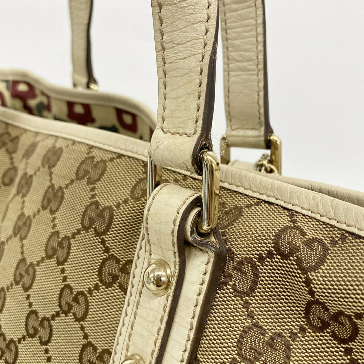Gucci Brown Canvas Tote Bag (Pre-Owned)