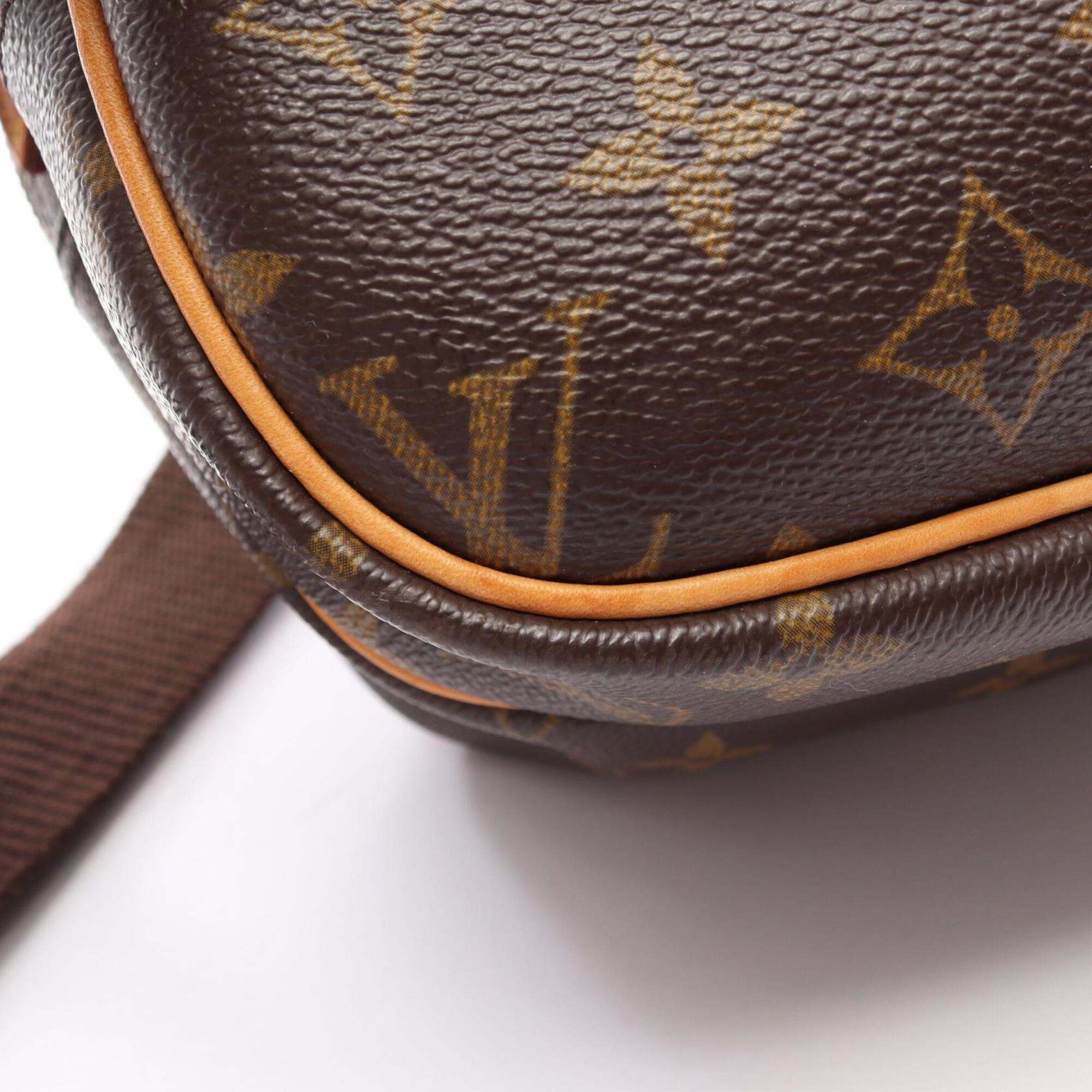 Louis Vuitton Monogram Brown Coated Canvas Leather Handbag Shoulder Bag (Pre-Owned)
