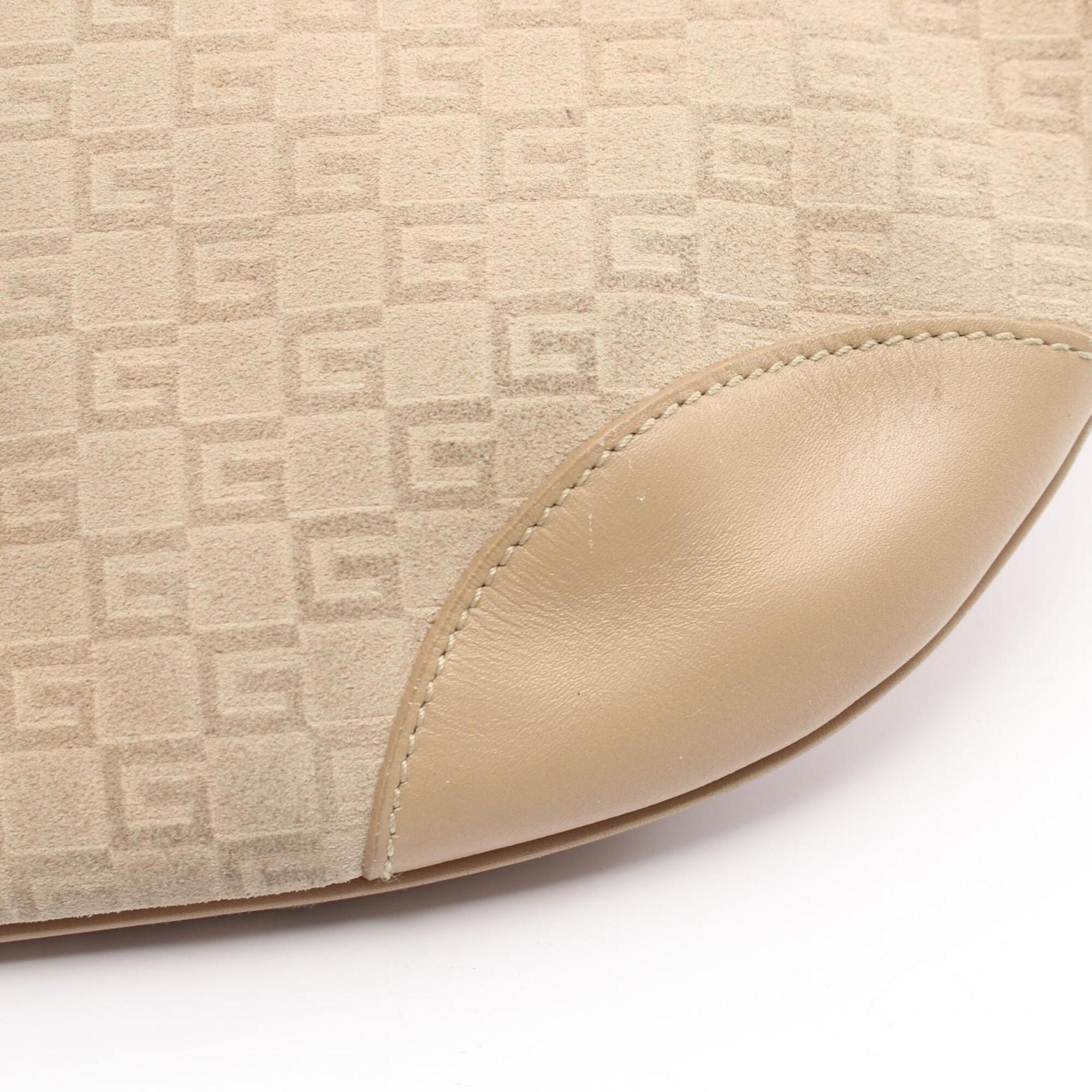 Gucci Beige Suede Leather Handbag Shoulder Bag (Pre-Owned)