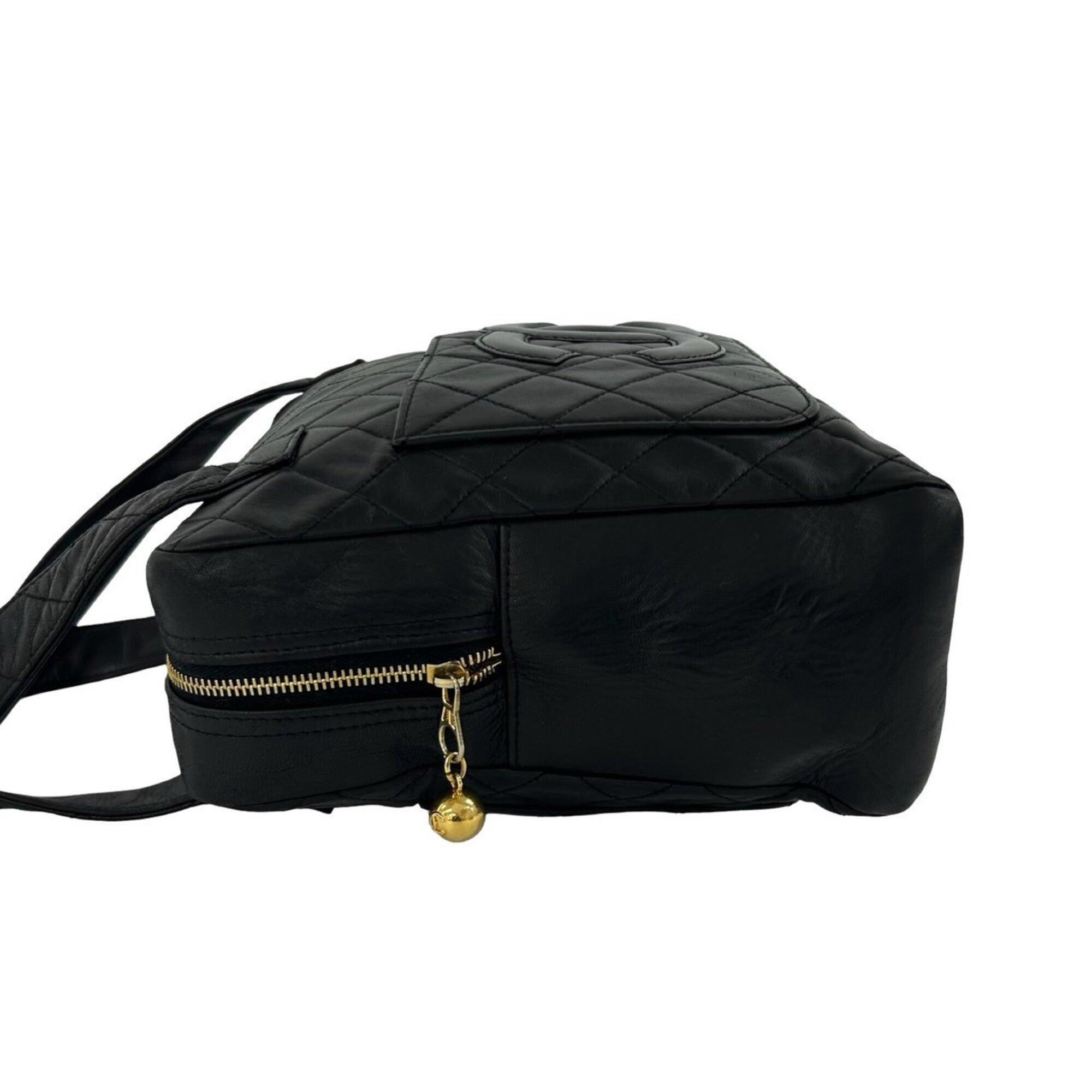 Chanel Black Leather Handbag (Pre-Owned)