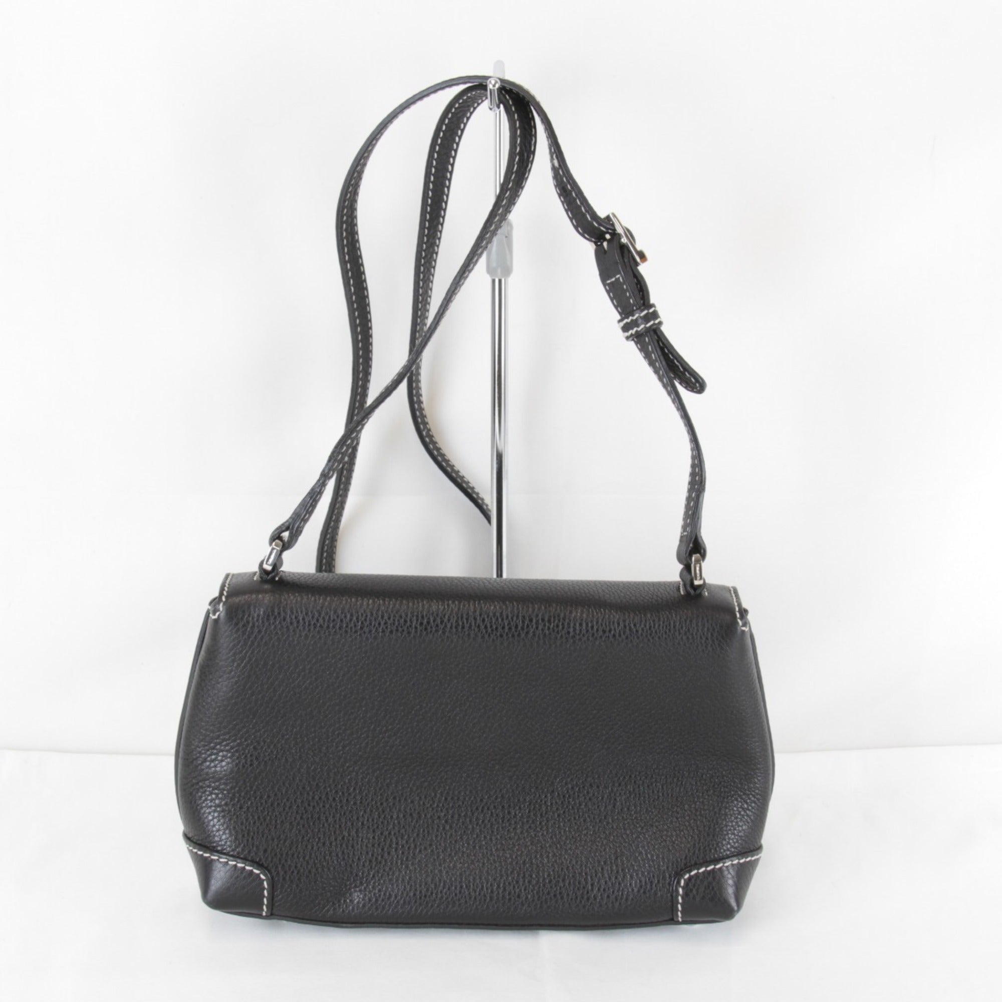 Tiffany Black Leather Shoulder Bag (Pre-Owned)