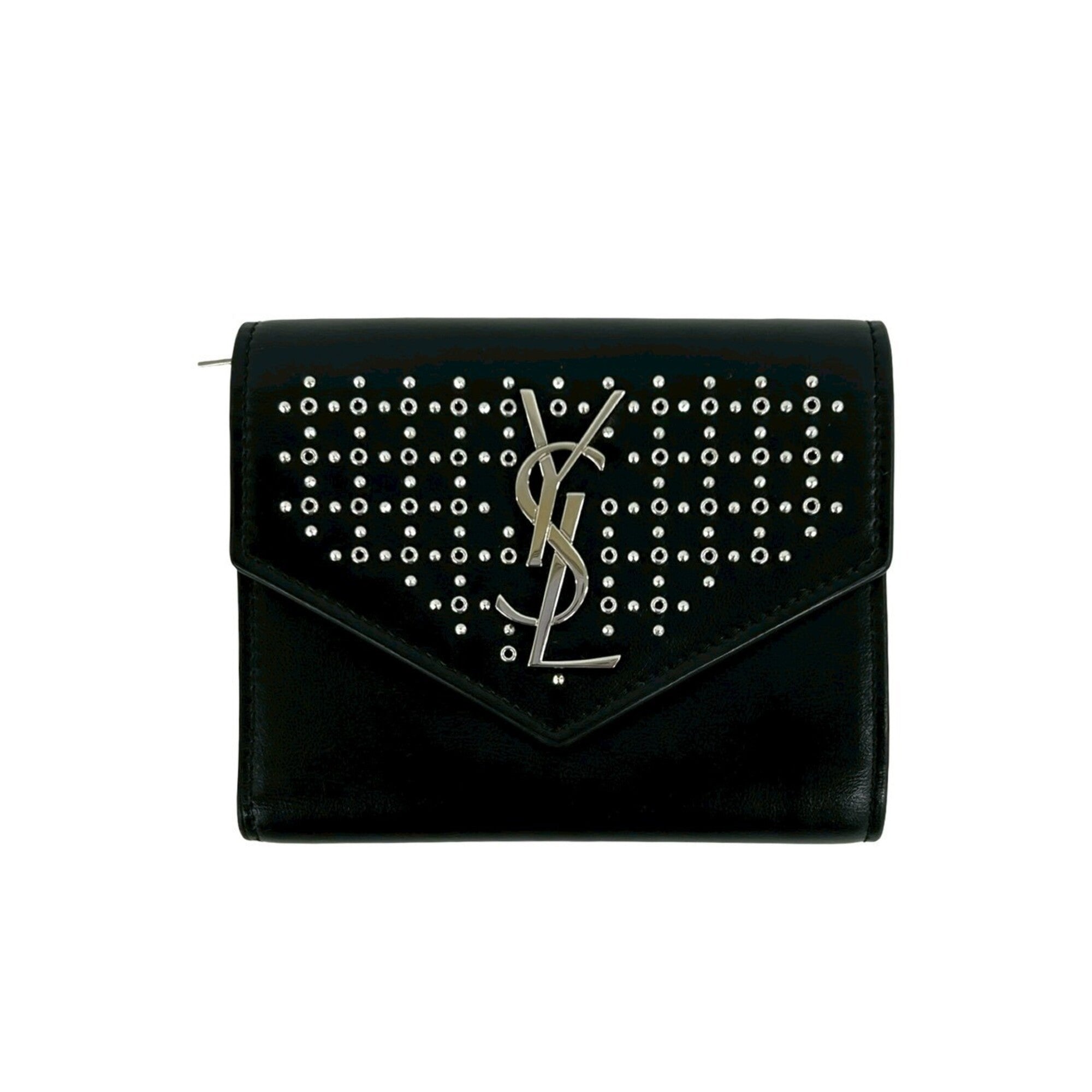 Yves Saint Laurent Black Leather Wallet (Bi-Fold) (Pre-Owned)