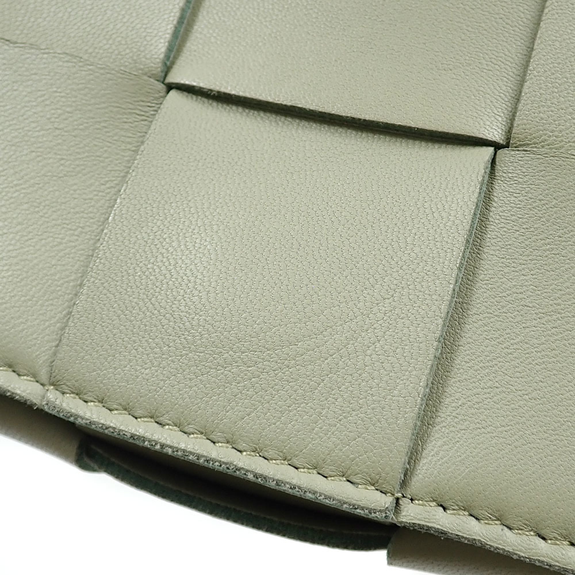 Bottega Veneta Gray Leather Shoulder Bag (Pre-Owned)