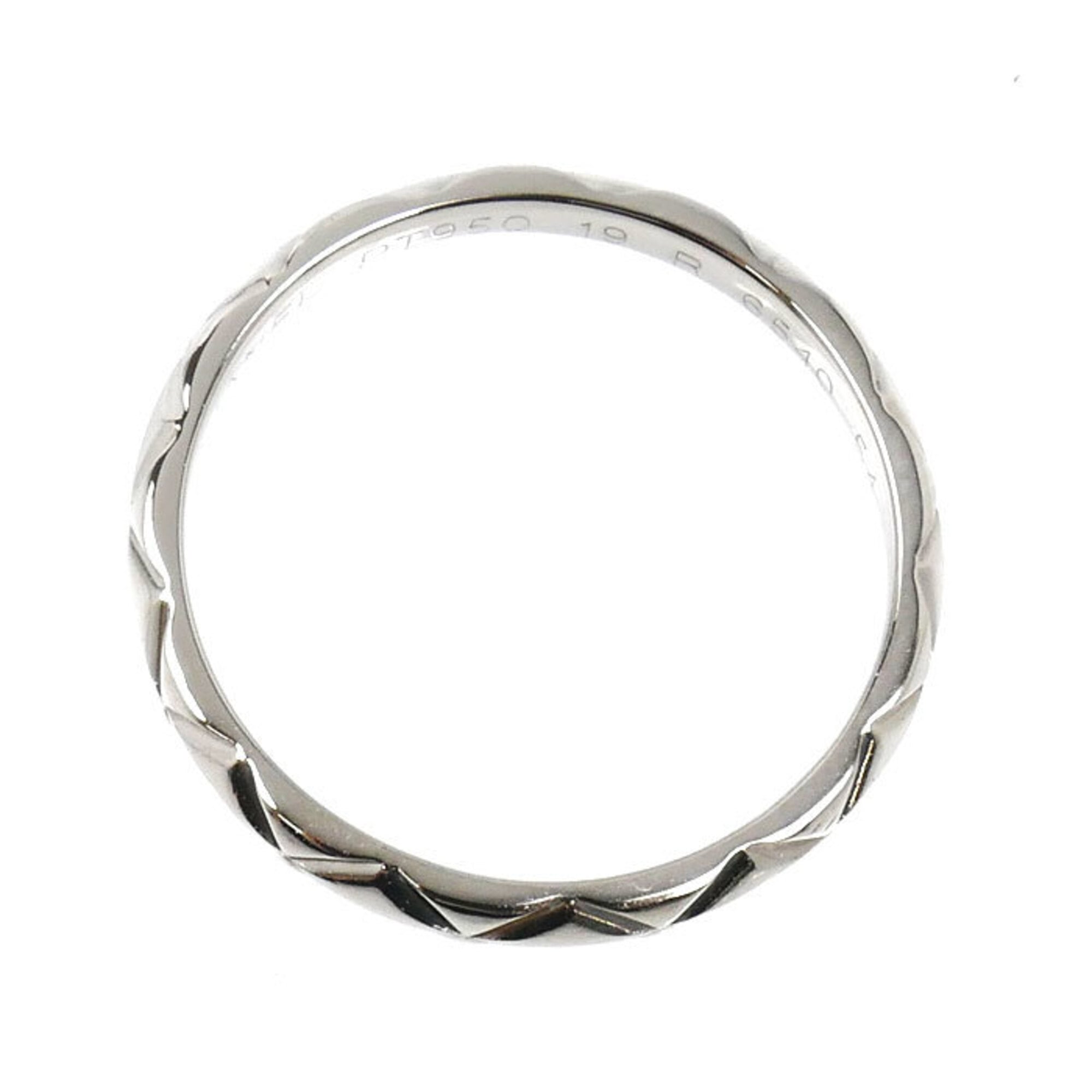 Chanel Platinum 950 Band Ring (Pre-Owned)