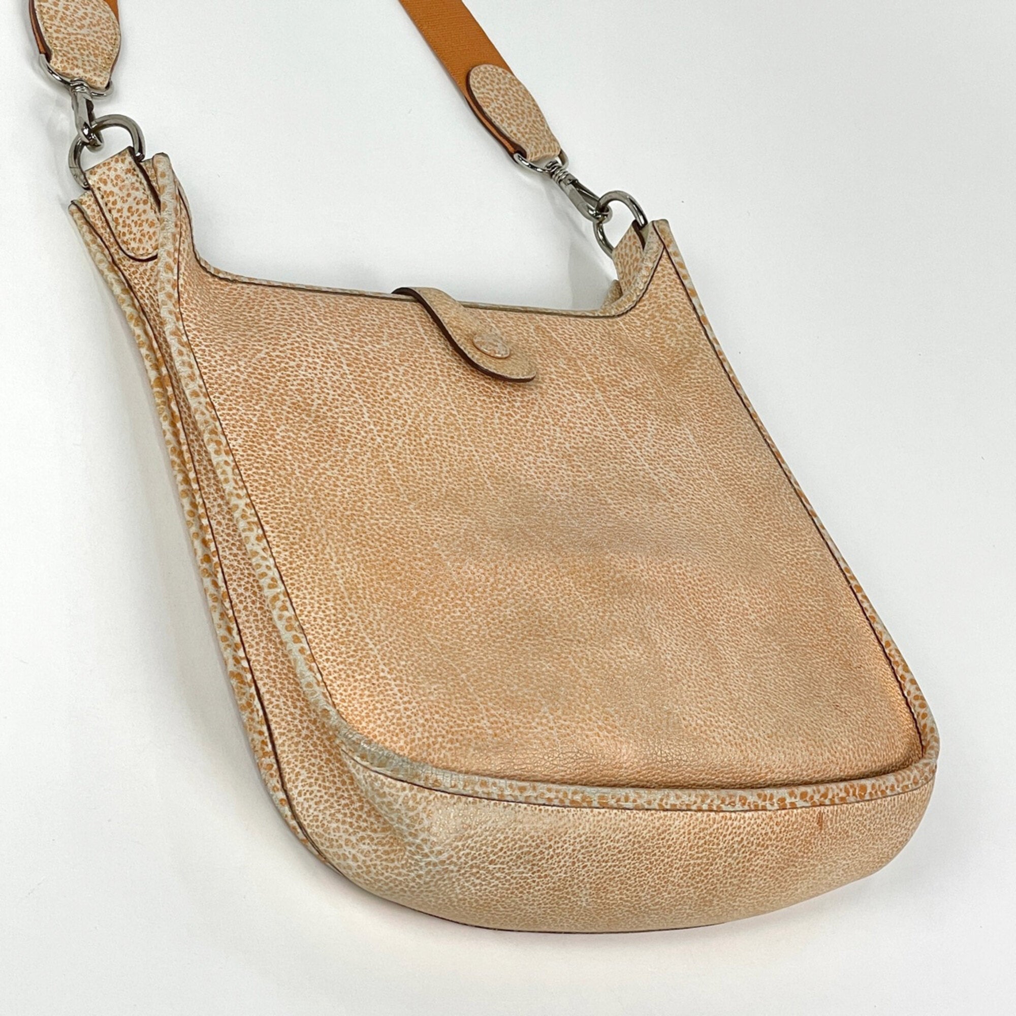 Hermes Evelyne Orange Leather Shoulder Bag (Pre-Owned)