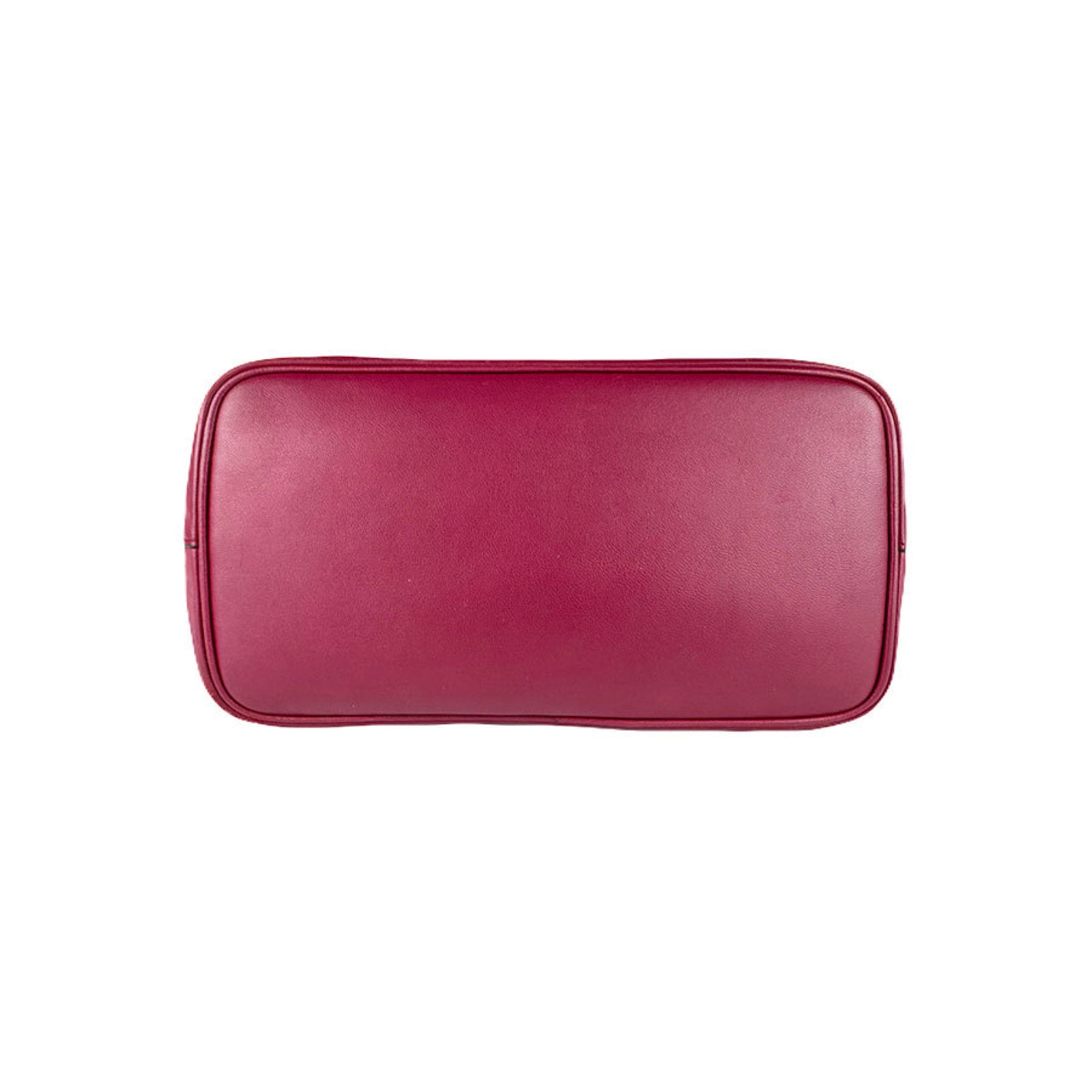 Loewe Red Color Wine Leather Handbag Tote Bag (Pre-Owned)