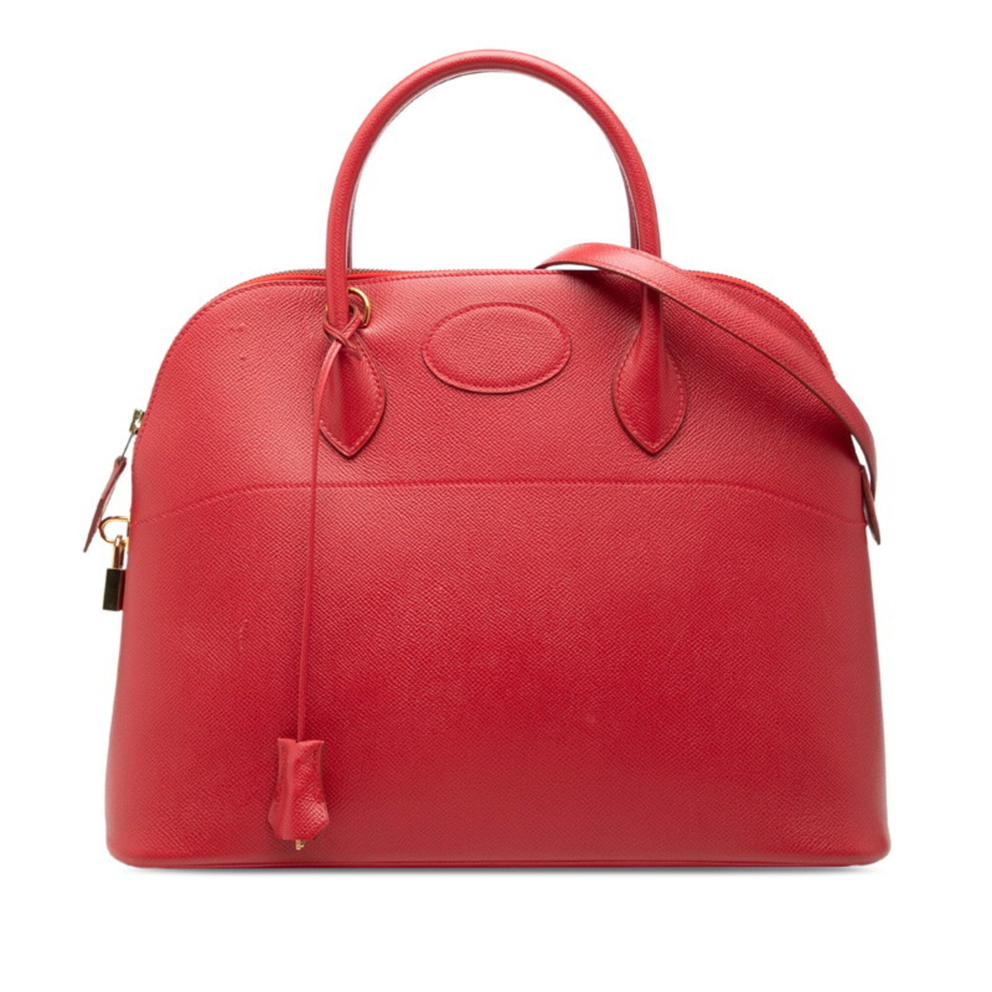 Hermes Red Color Courchevel Leather Handbag Shoulder Bag (Pre-Owned)