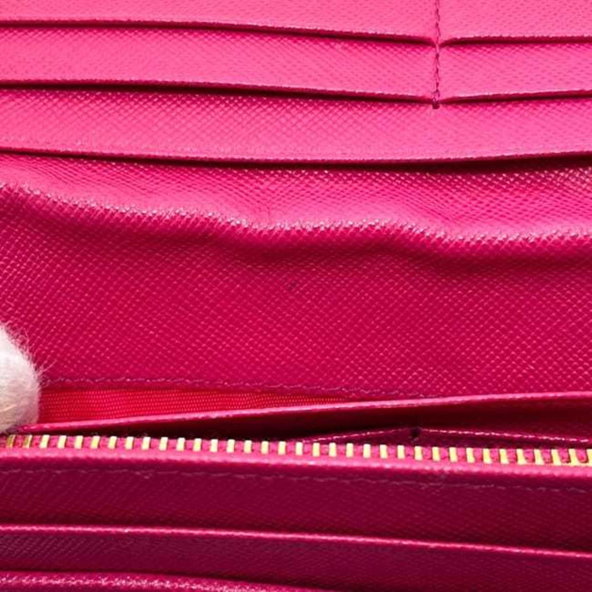 Prada Fuxia Pink Nylon Leather Long Wallet (Bi-Fold) (Pre-Owned)