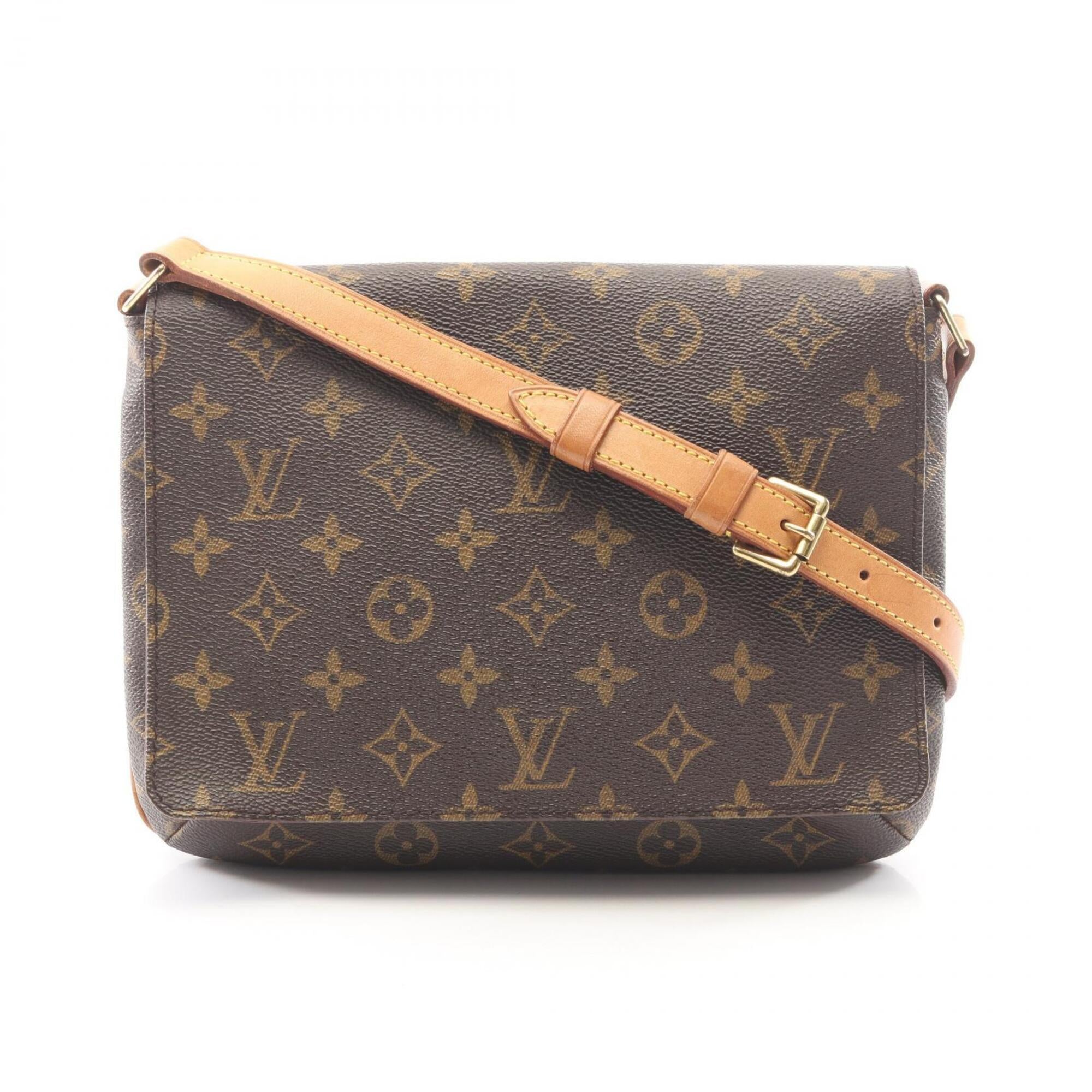 Louis Vuitton Monogram Brown Coated Canvas Leather Shoulder Bag (Pre-Owned)