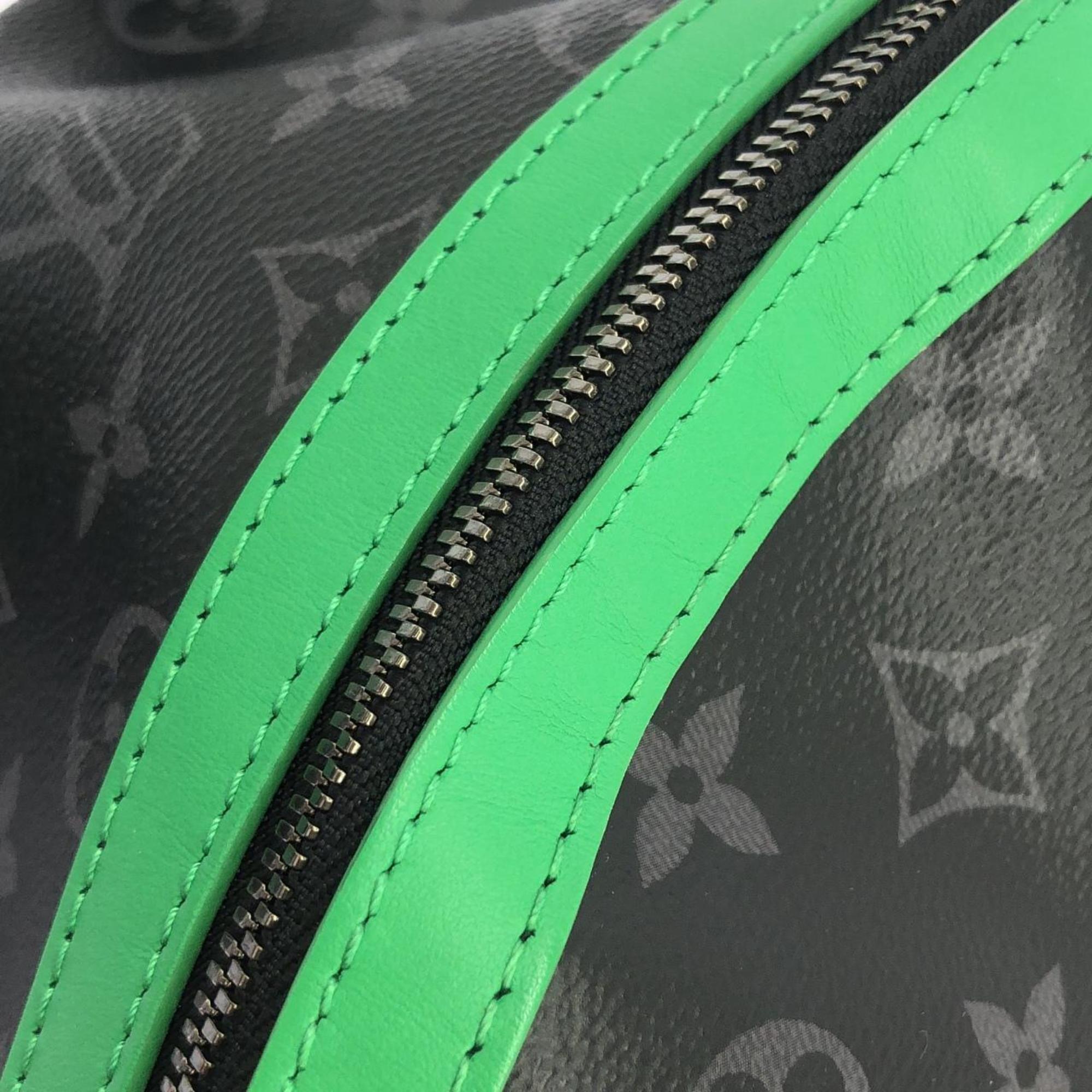 Louis Vuitton Black Green Coated Canvas Backpack (Pre-Owned)