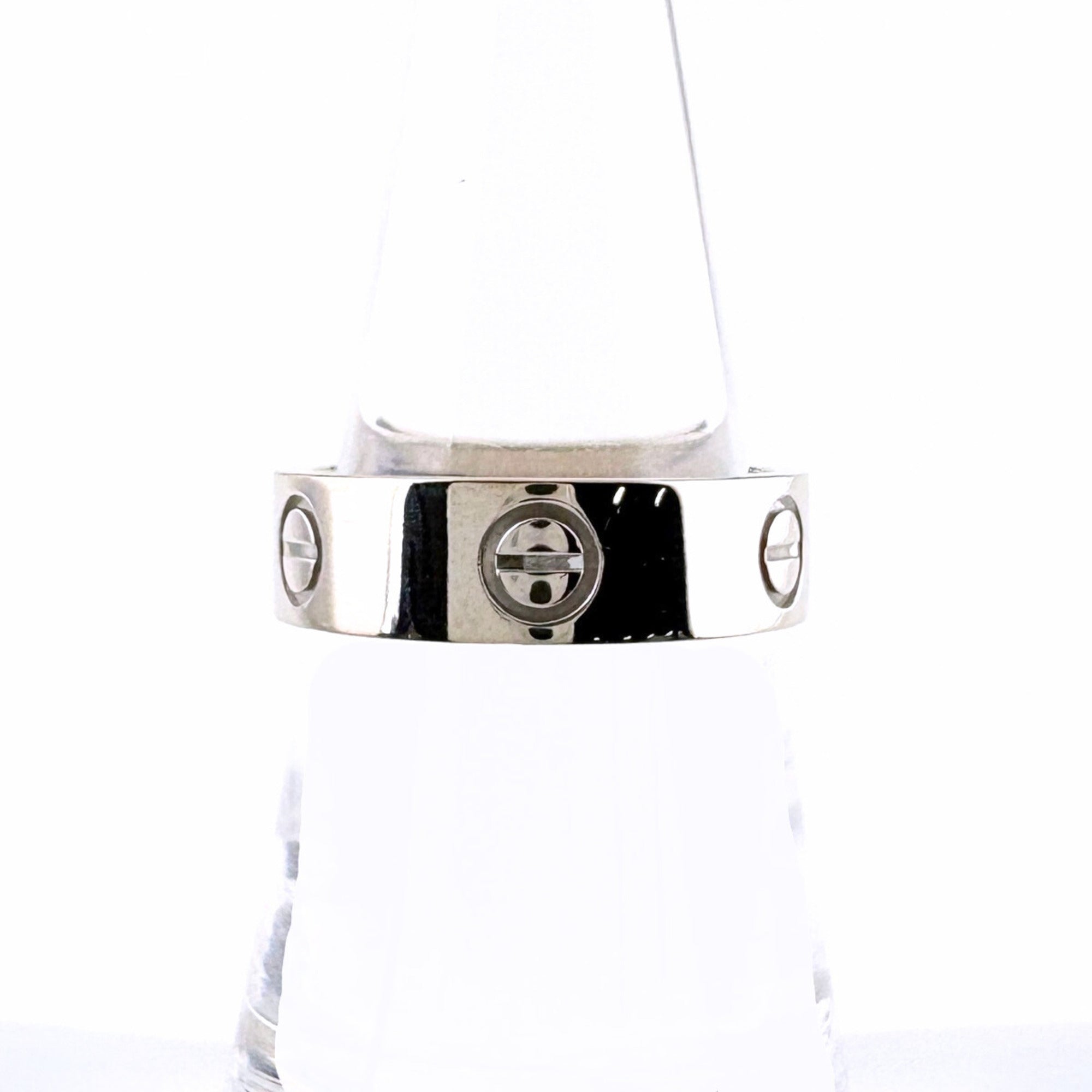 Cartier Love Silver Band Ring (Pre-Owned)