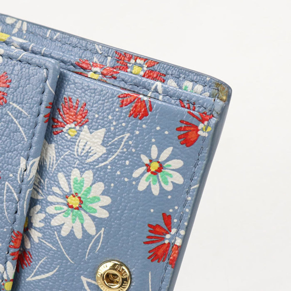 Miu Miu Blue Leather Wallet (Bi-Fold) (Pre-Owned)