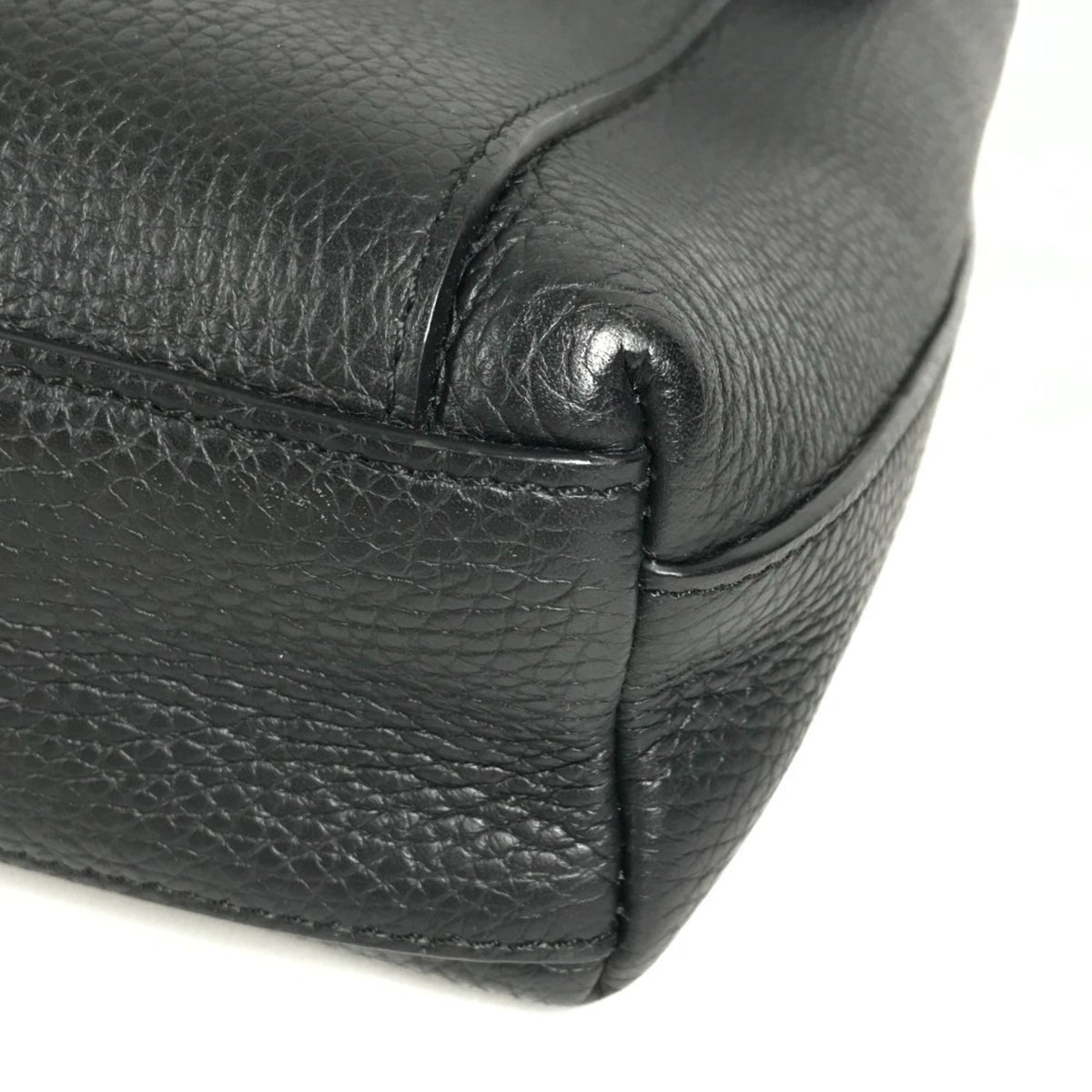 Louis Vuitton Black Leather Briefcase Handbag (Pre-Owned)