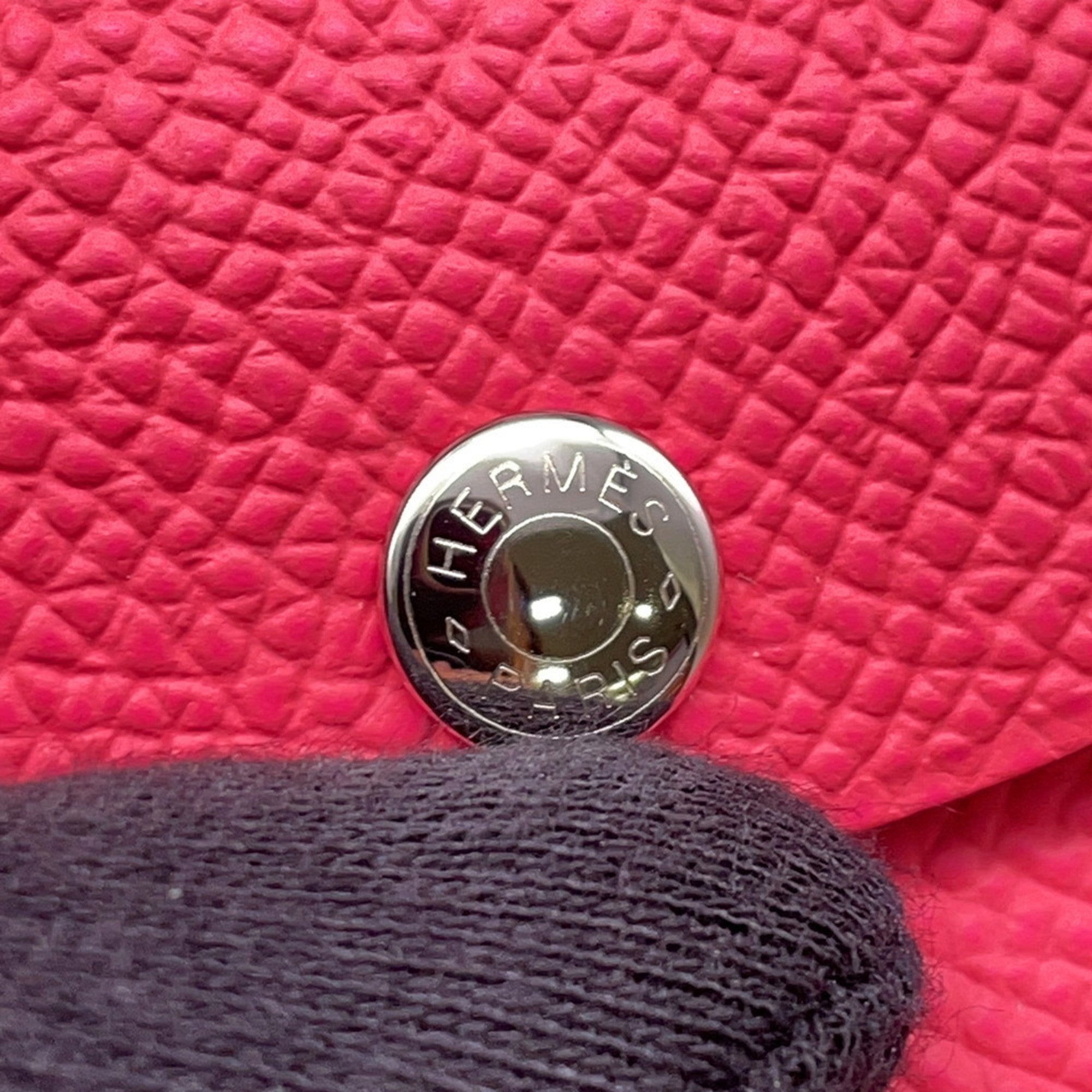 Hermes Pink Epsom Leather Coin Purse/Coin Case (Pre-Owned)