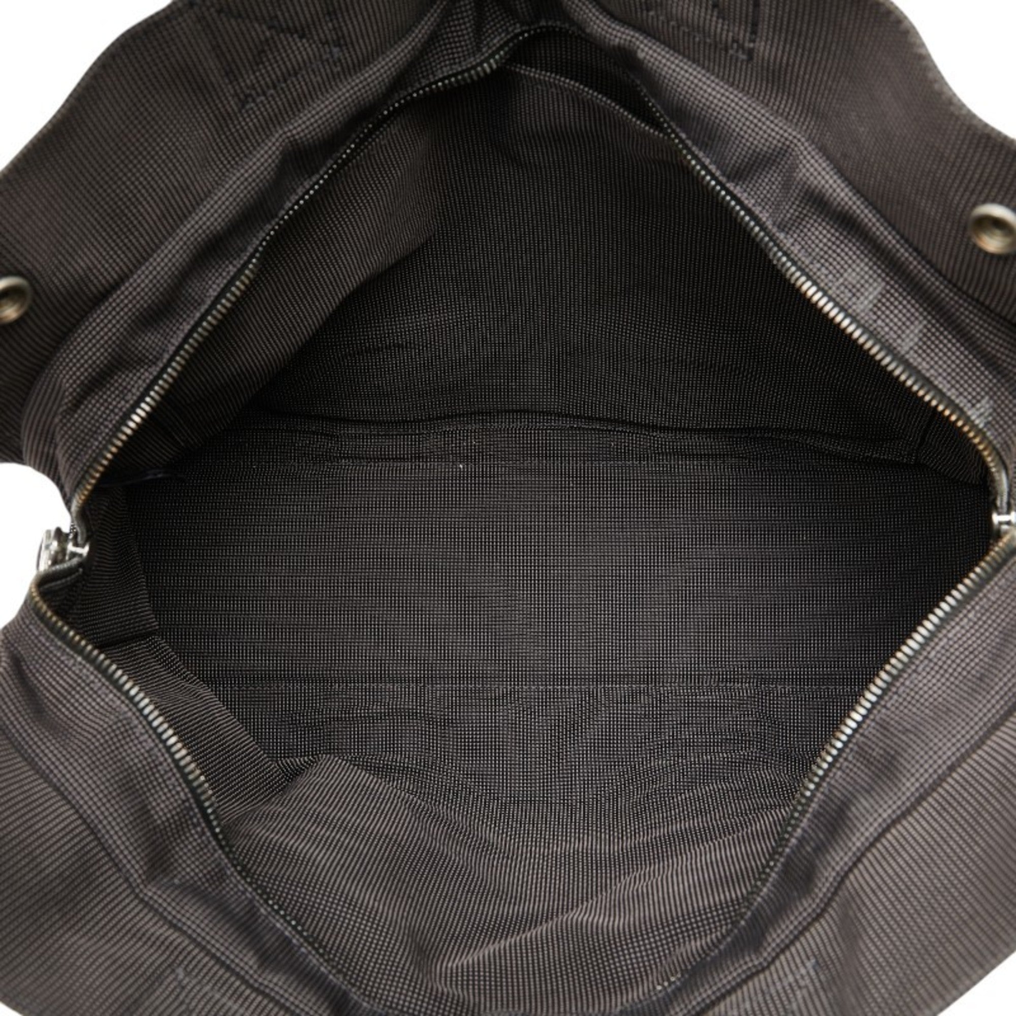 Hermes Gray Canvas Handbag Tote Bag (Pre-Owned)