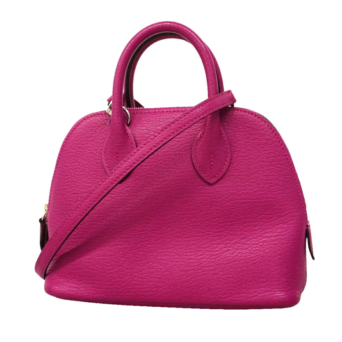 Hermes Rose Purple Chevre Myzore Leather Handbag (Pre-Owned)