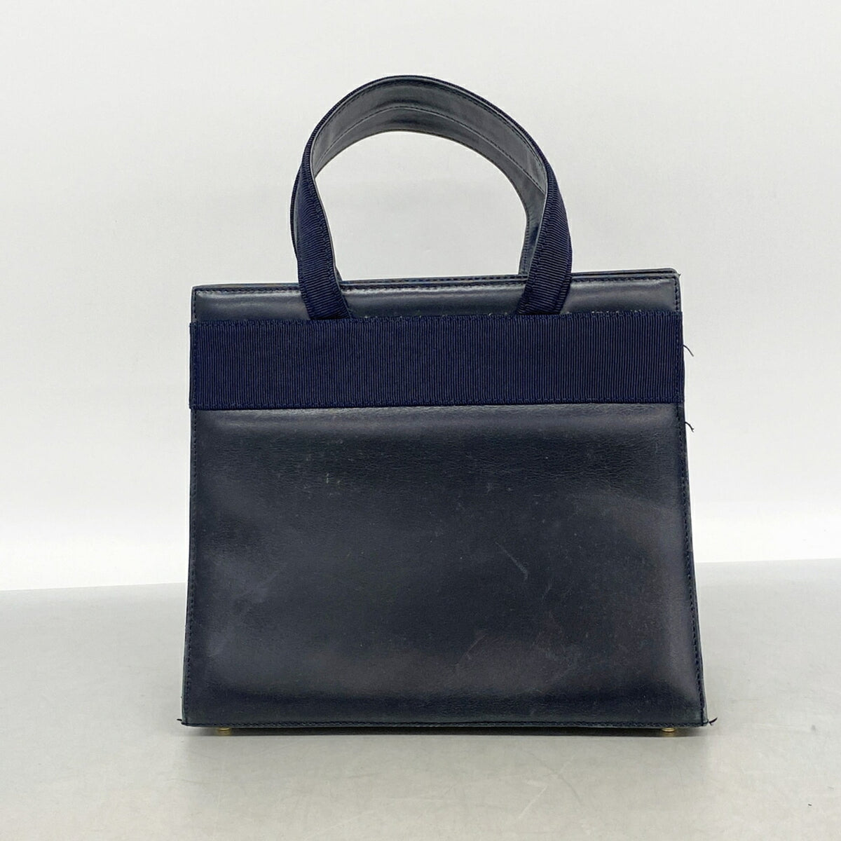 Salvatore Ferragamo Navy Leather Handbag (Pre-Owned)
