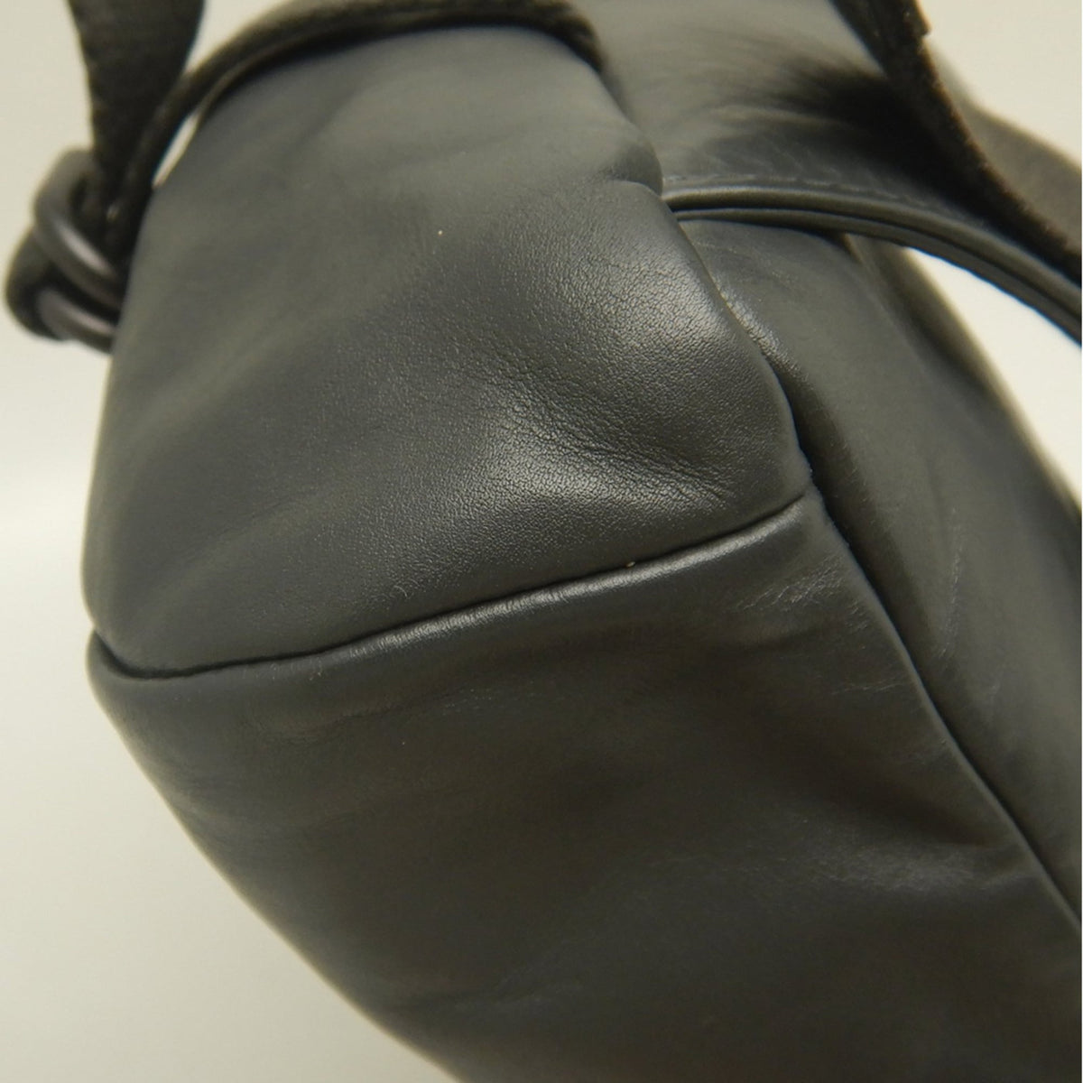 Bottega Veneta Intrecciato Dark Gray Intrecciato Fanny Pack (Pre-Owned)