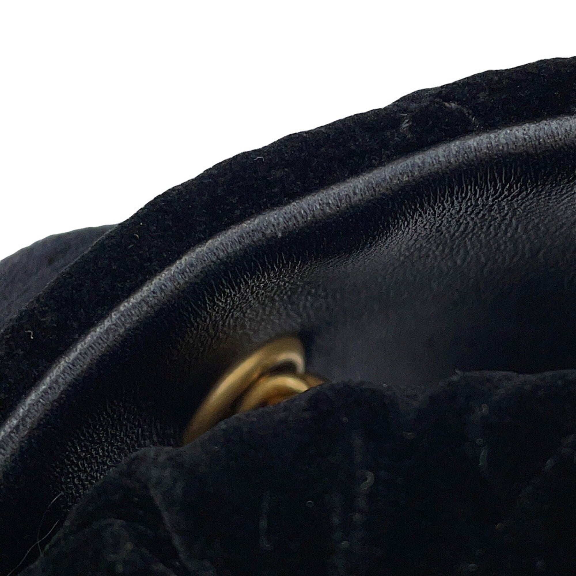 Chanel Black Velvet Handbag Shoulder Bag (Pre-Owned)