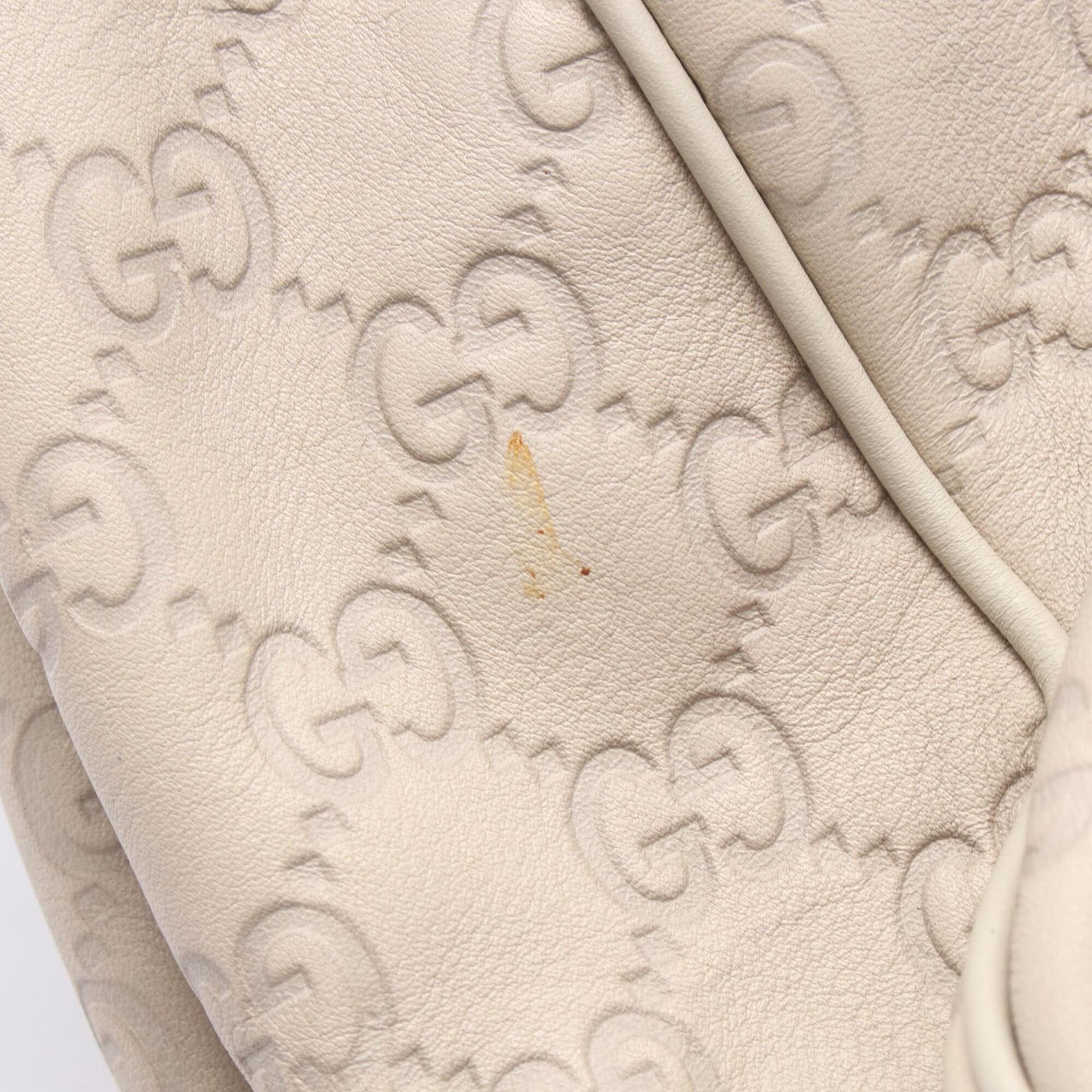 Gucci Beige Leather Handbag Tote Bag (Pre-Owned)