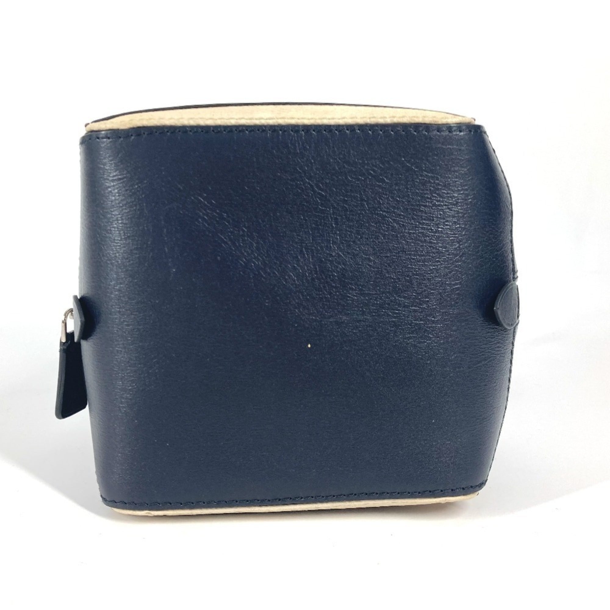 Louis Vuitton Navy Leather Handbag (Pre-Owned)