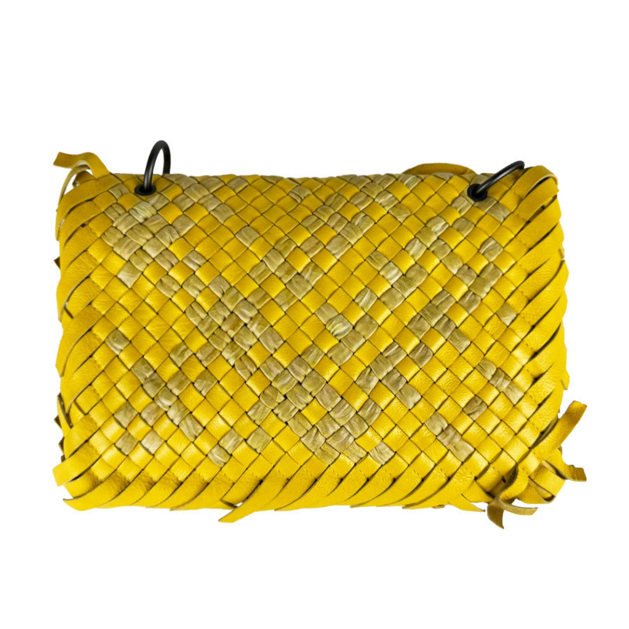 Bottega Veneta Yellow Intrecciato Shoulder Bag (Pre-Owned)