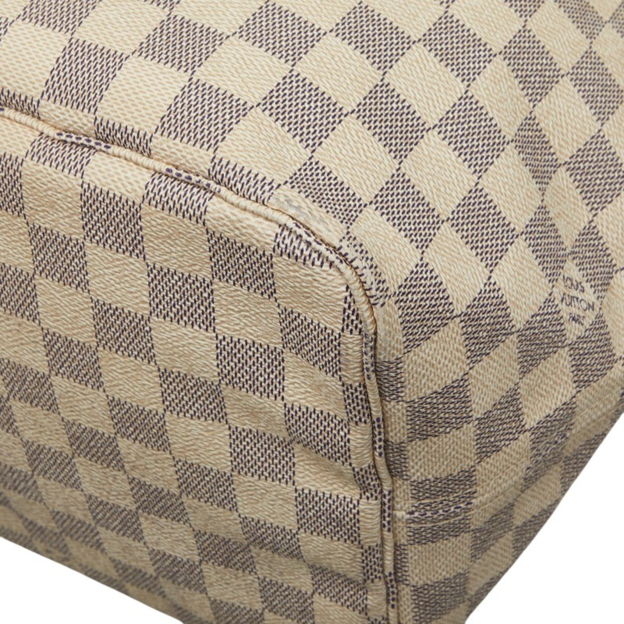 Louis Vuitton Brown White Pvc Leather Shoulder Bag Tote Bag (Pre-Owned)