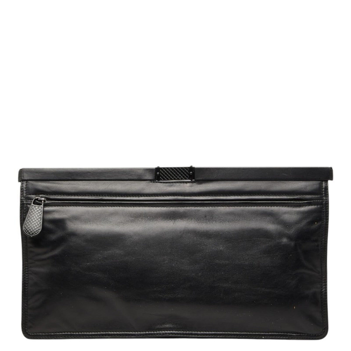 Bottega Veneta Black Leather Clutch Bag (Pre-Owned)