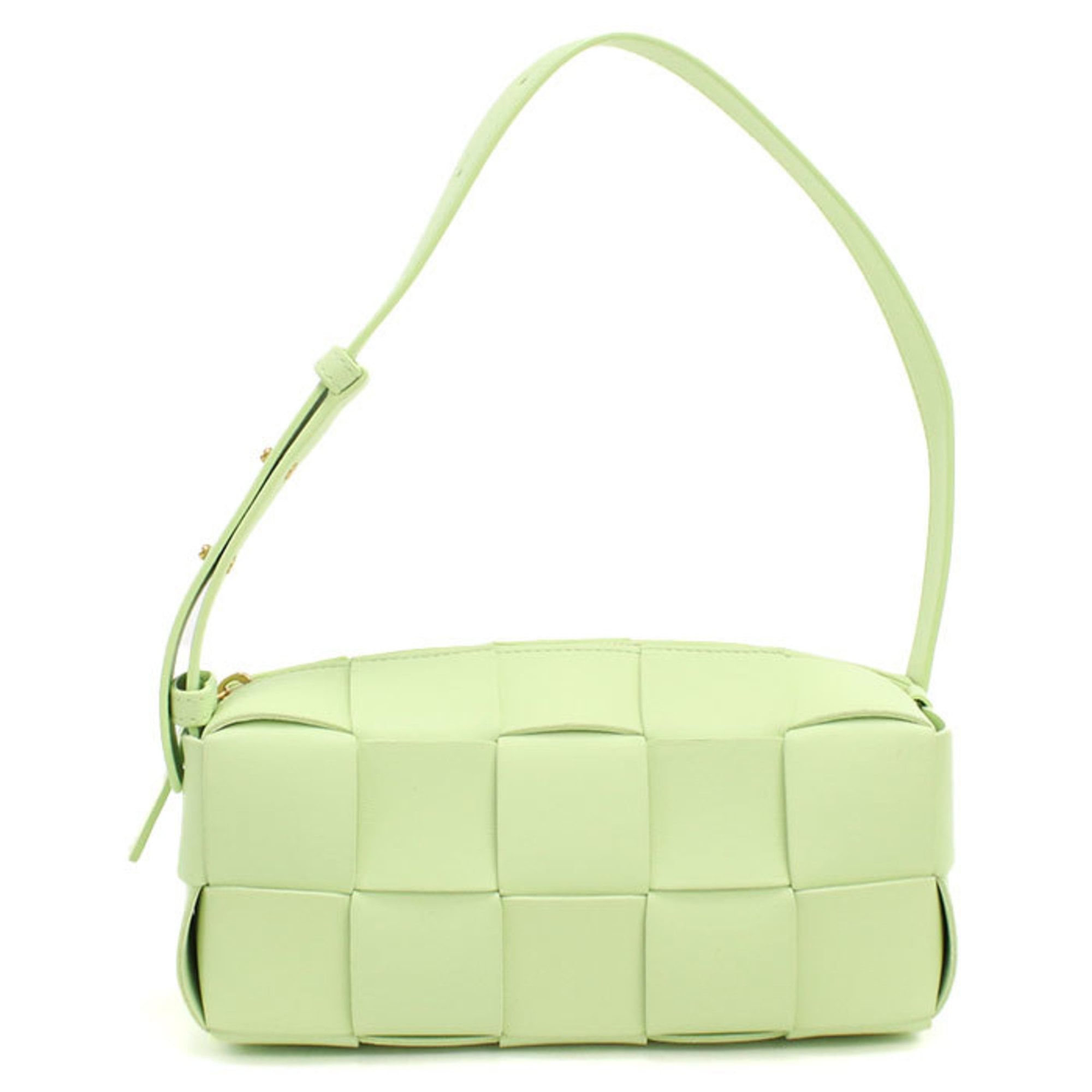 Bottega Veneta Green Leather Shoulder Bag (Pre-Owned)