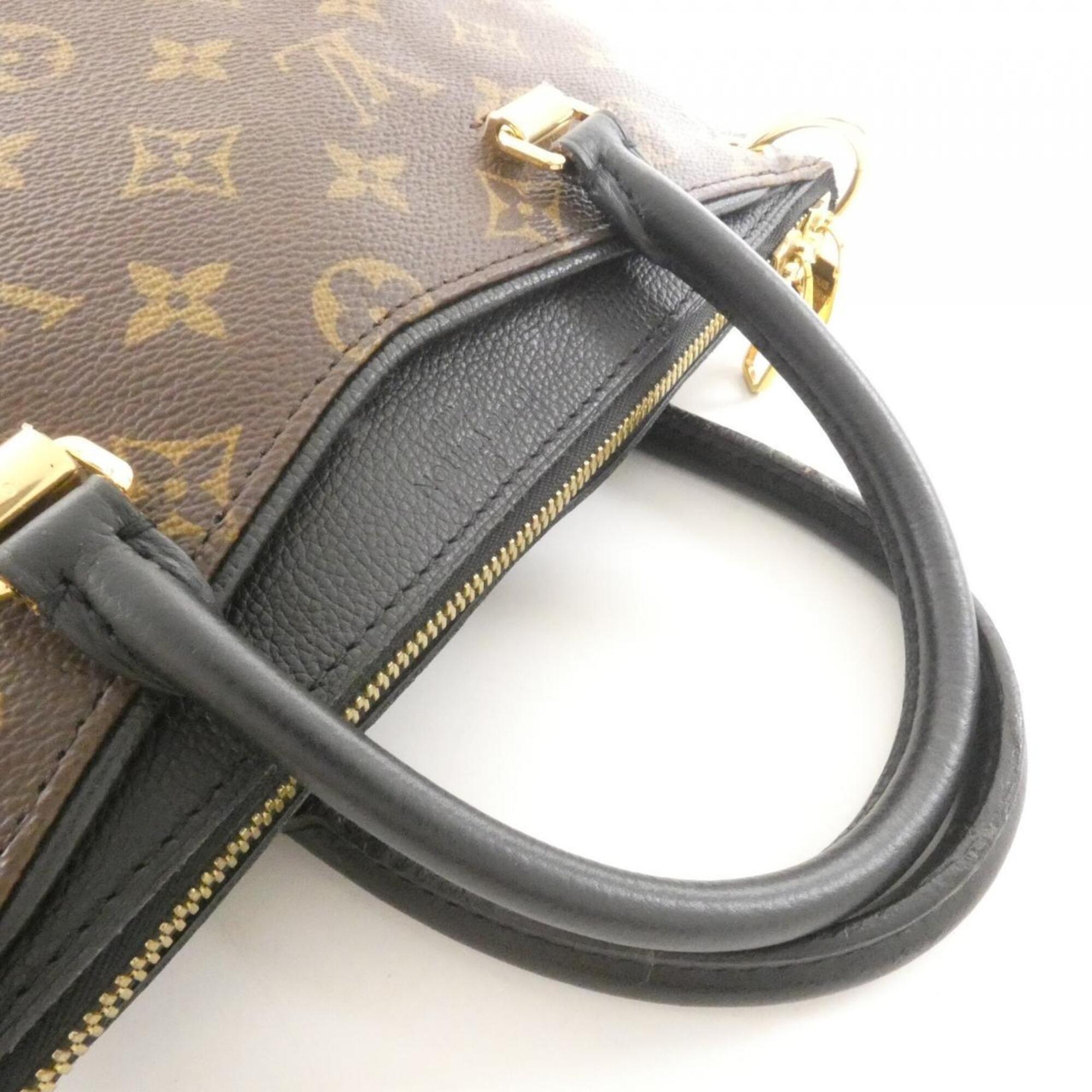 Louis Vuitton Black Marron Coated Canvas Leather Handbag (Pre-Owned)