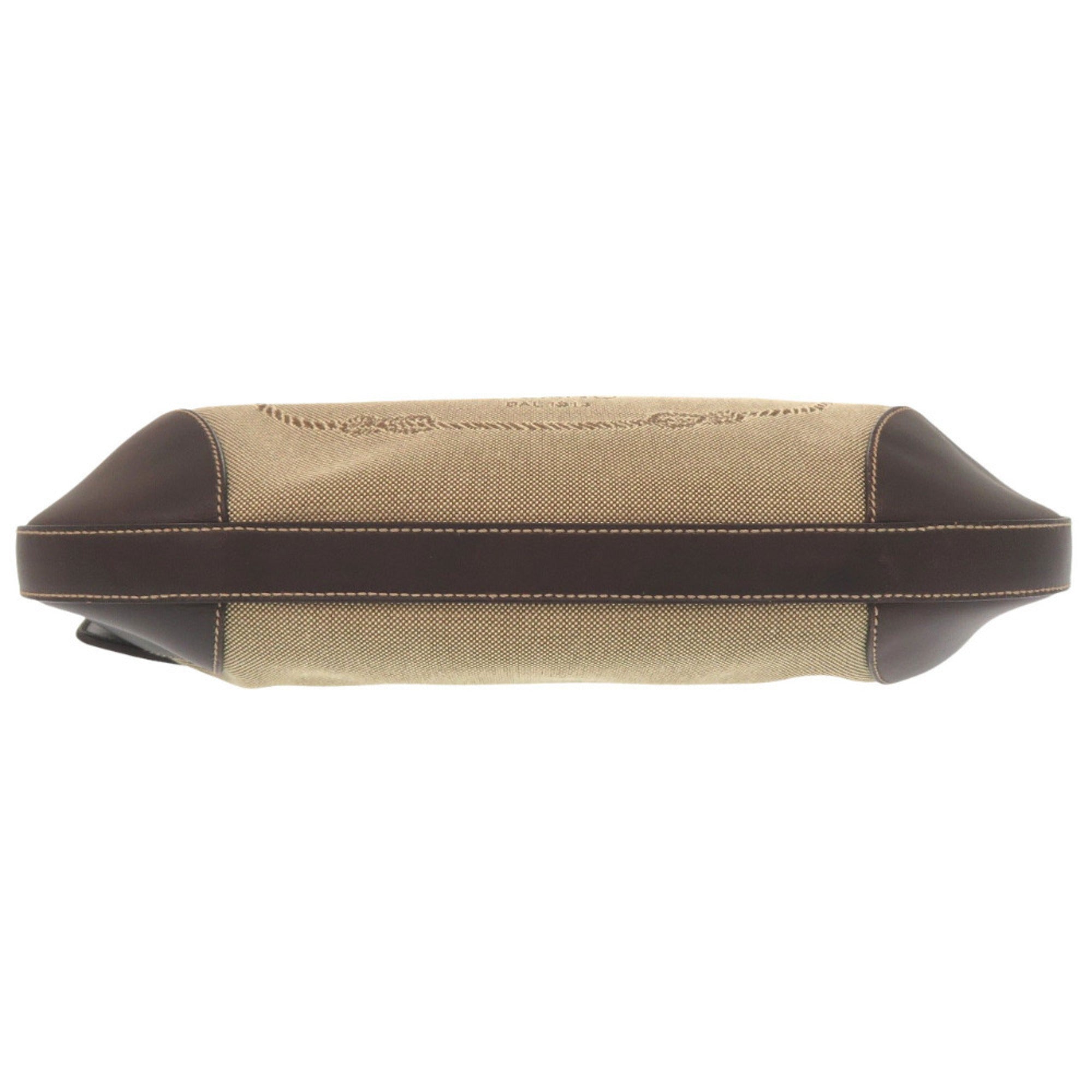Prada Brown Khaki Canvas Leather Shoulder Bag (Pre-Owned)