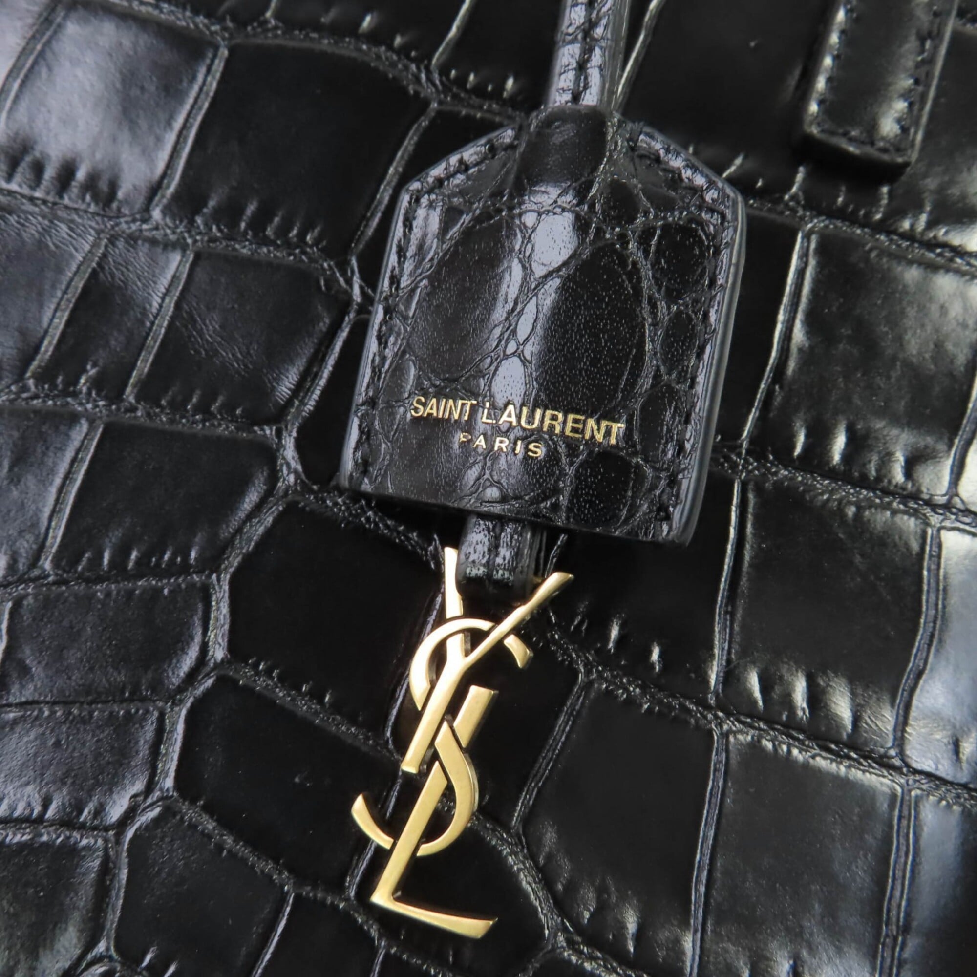 Saint Laurent Black Leather Handbag Shoulder Bag (Pre-Owned)