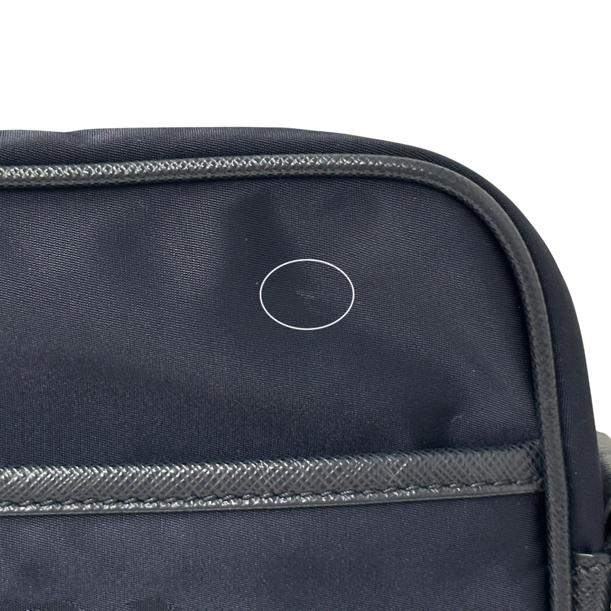 Prada Navy Nylon Handbag Shoulder Bag (Pre-Owned)