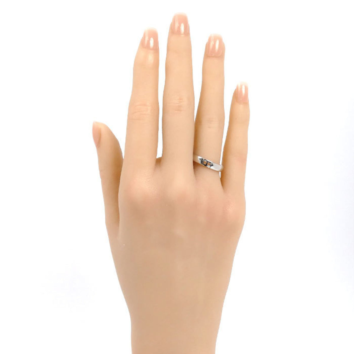 Hermes White Gold White Gold (18K) Band Ring (Pre-Owned)